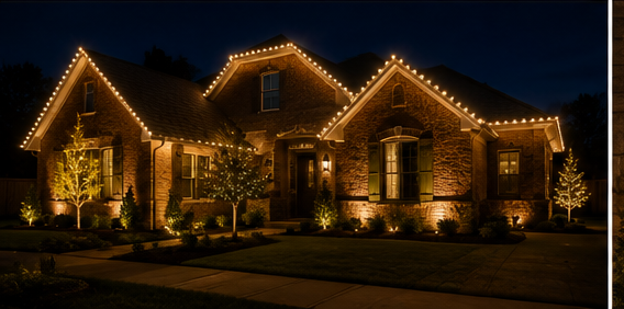 Christmas entryway lighting