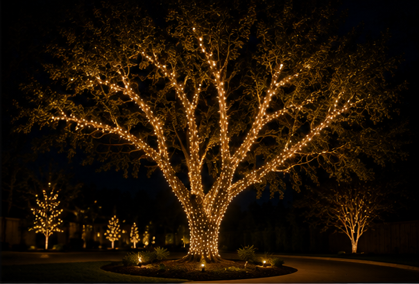 Christmas roofline lighting