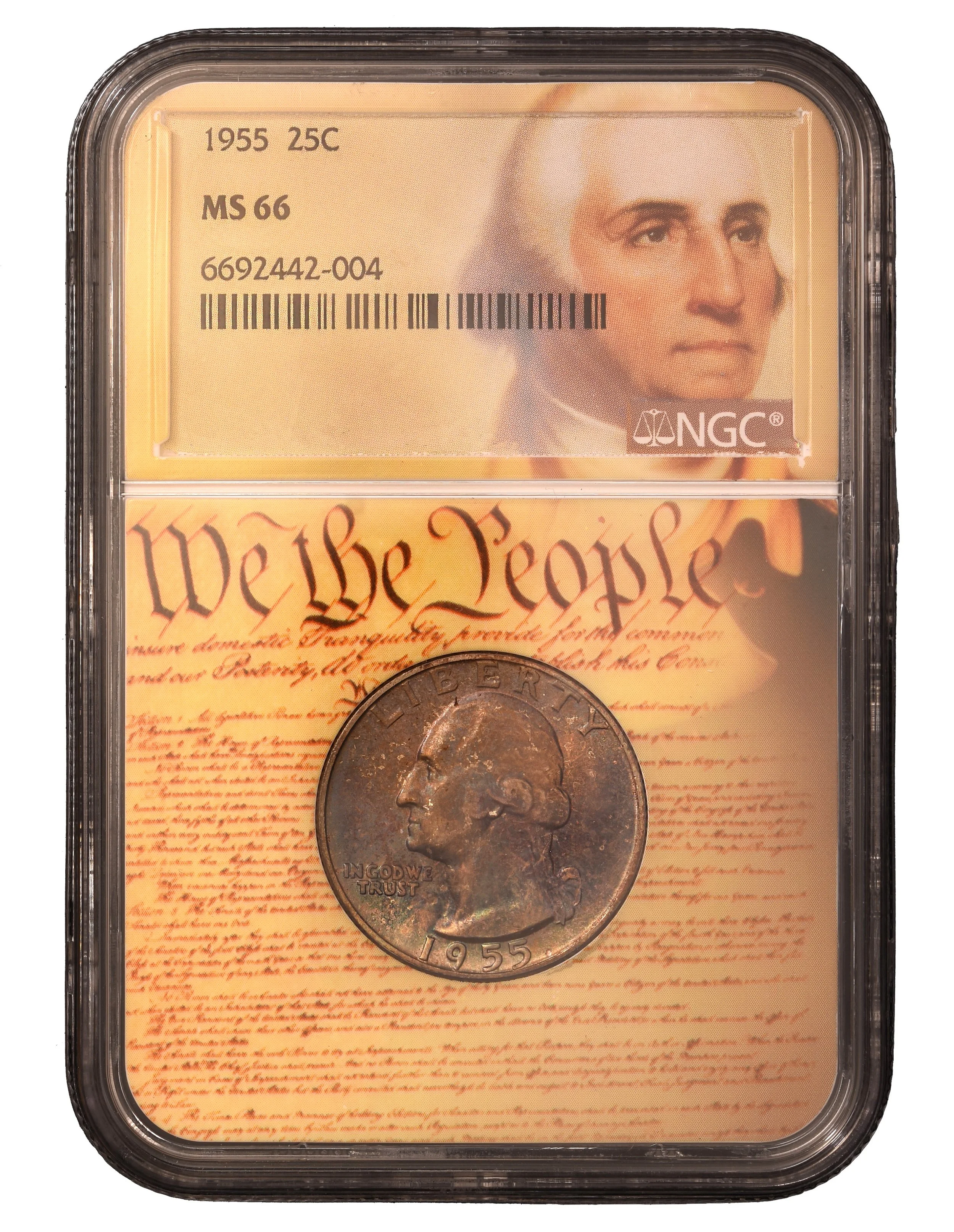 1955-P WASHINGTON NGC MS 66- Crossing The Delaware
