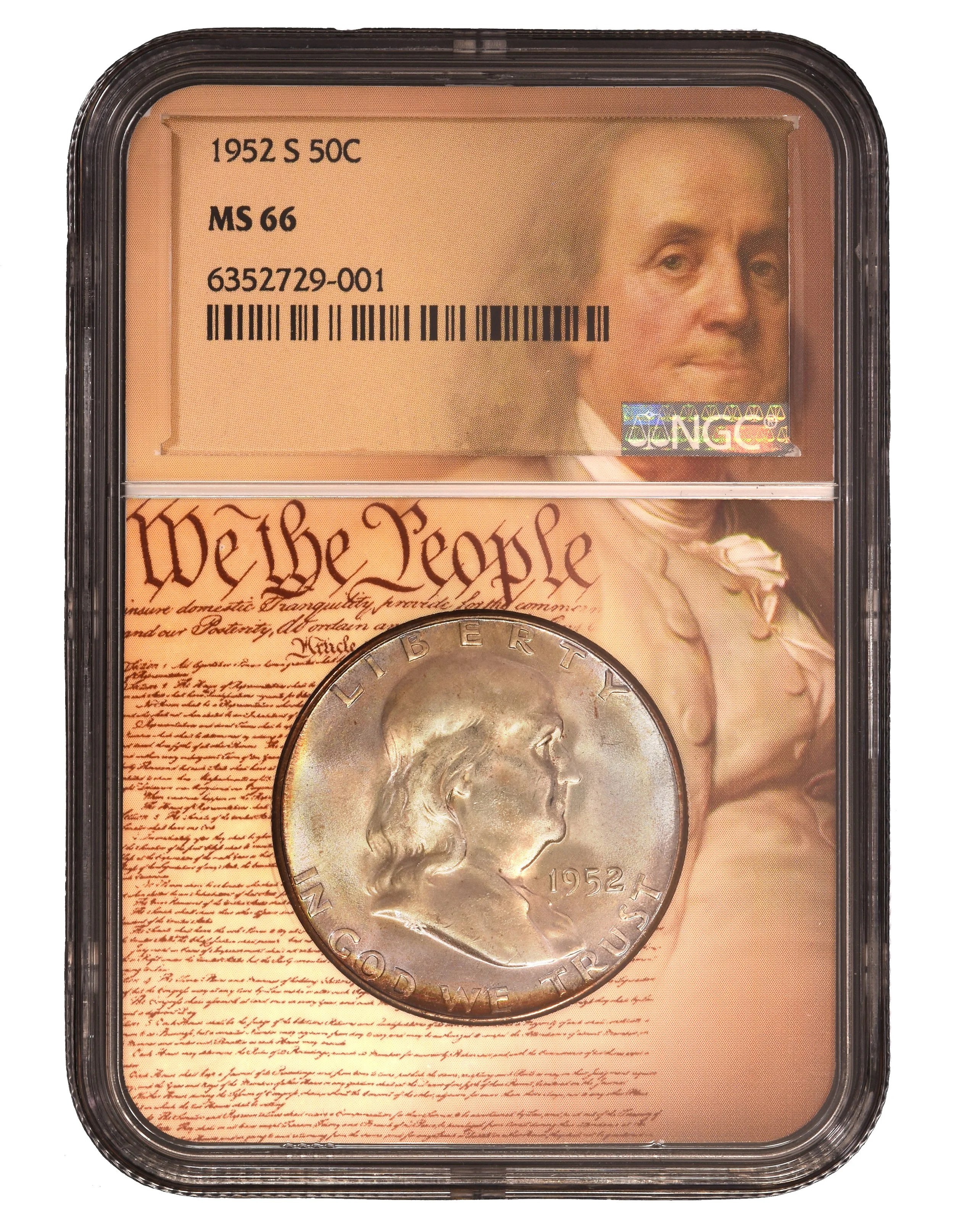 1952-S FRANKLIN NGC MS 66- We The People