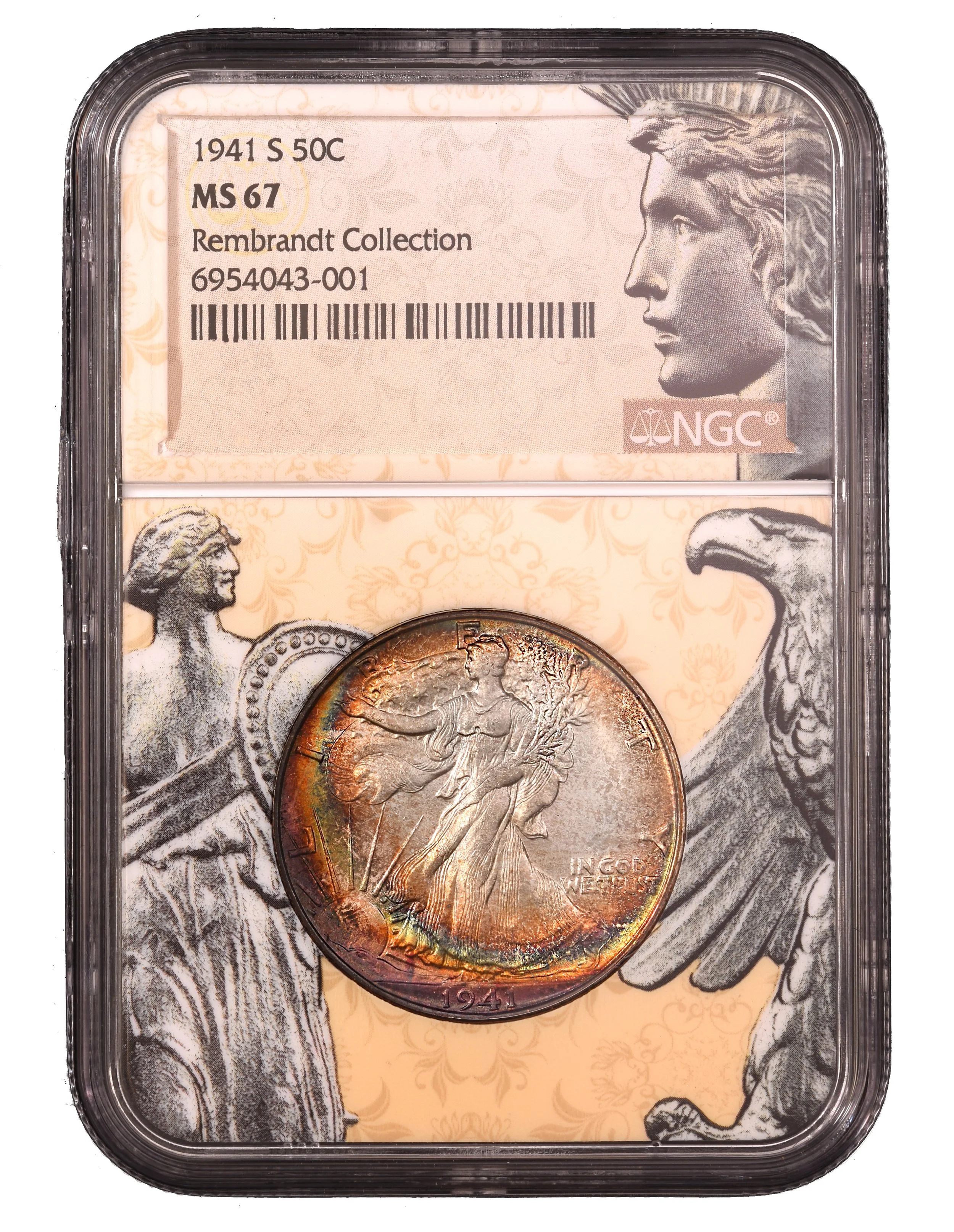 1941-S EVEREST Walking Liberty NGC MS 67 RENAISSANCE