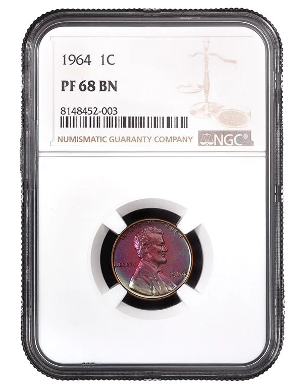1964 LINCOLN NGC PF 68 BN