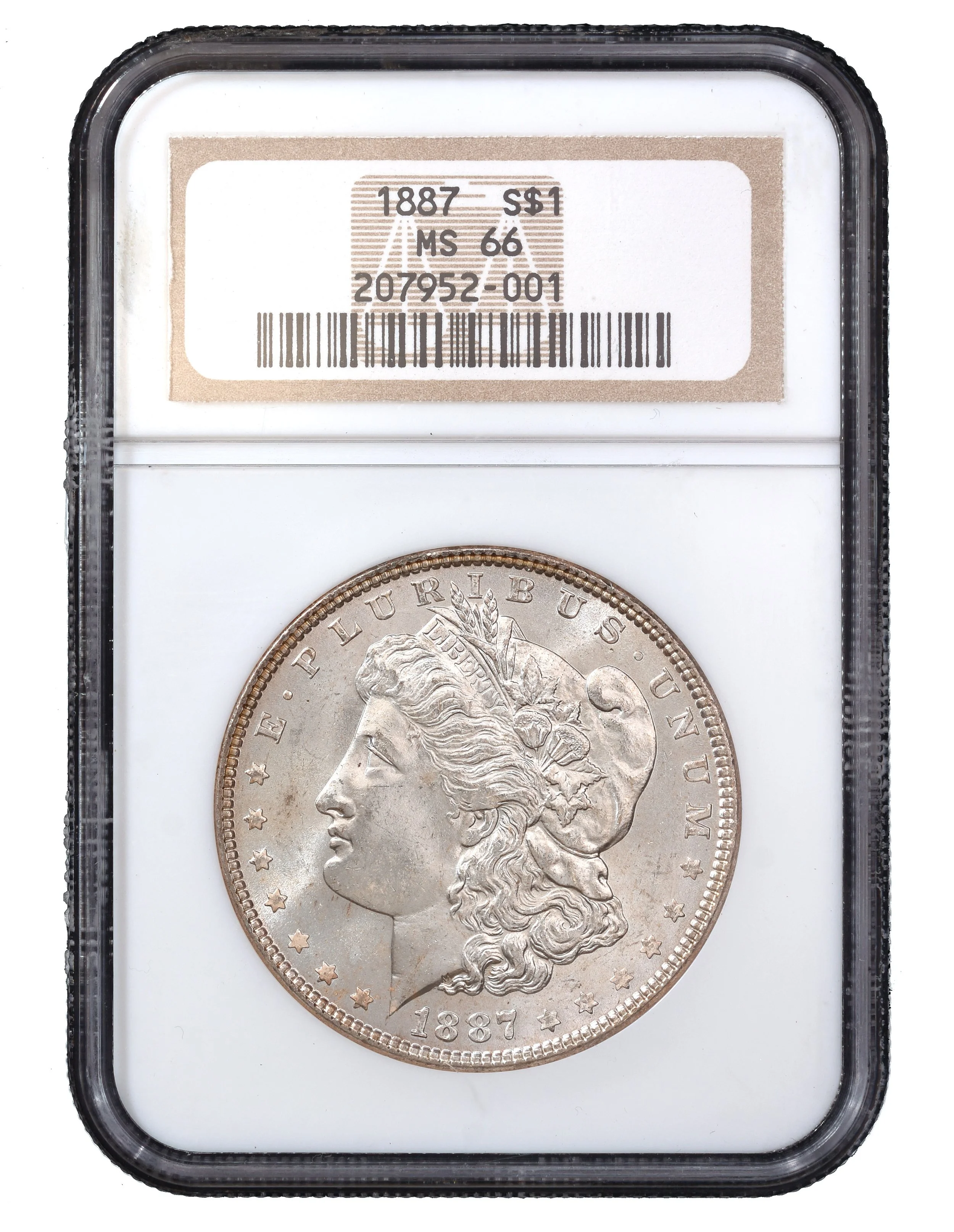 1887-P MORGAN NGC MS 66