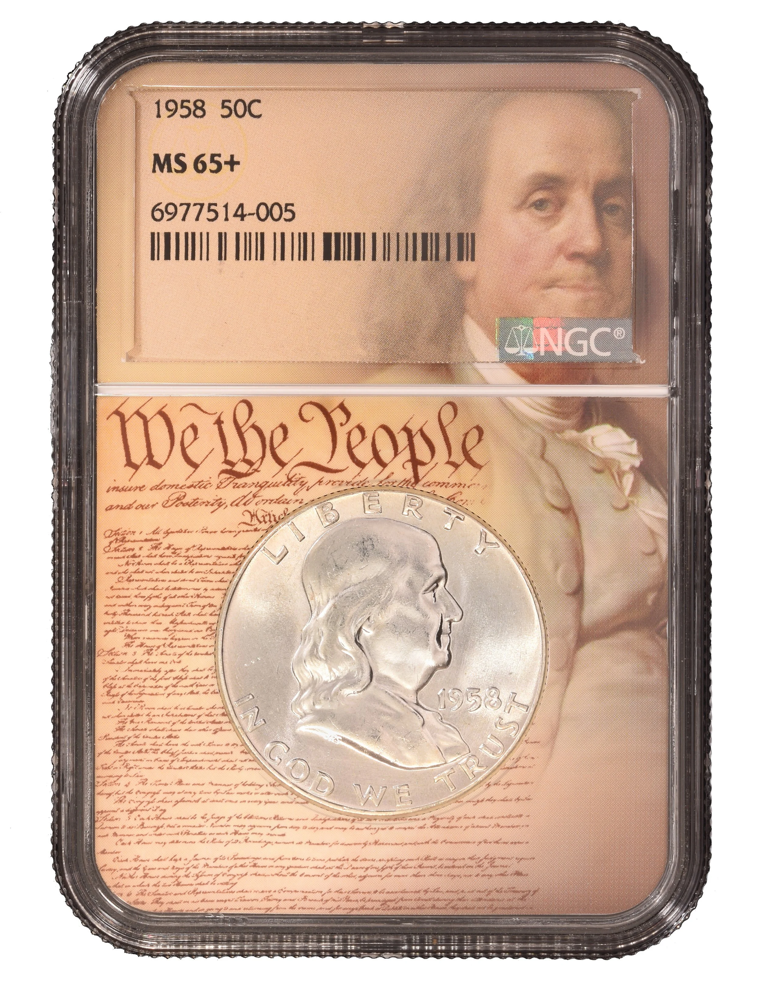 1958-P FRANKLIN NGC MS  65 PLUS- We The People