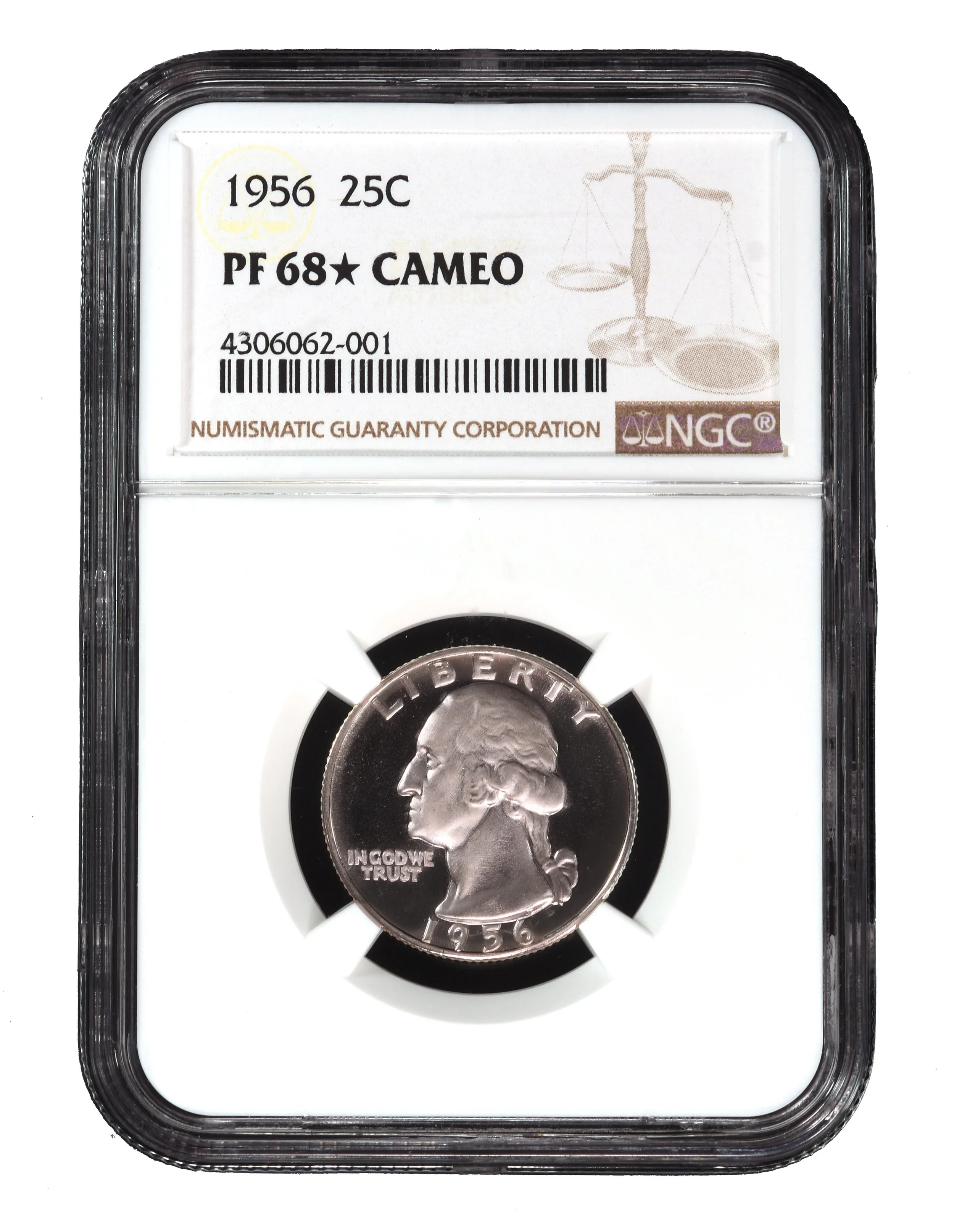 1956 WASHINGTON NGC PF 68 STAR CAMEO