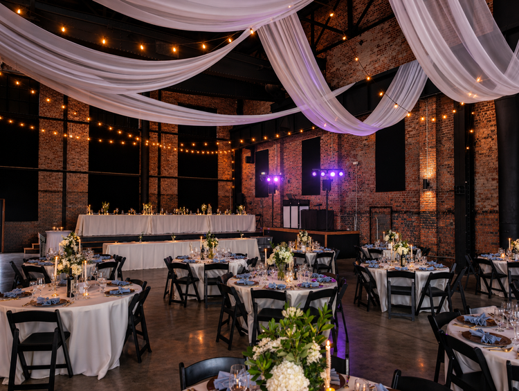 Wedding reception space at The Millbottom in Jefferson City Missouri