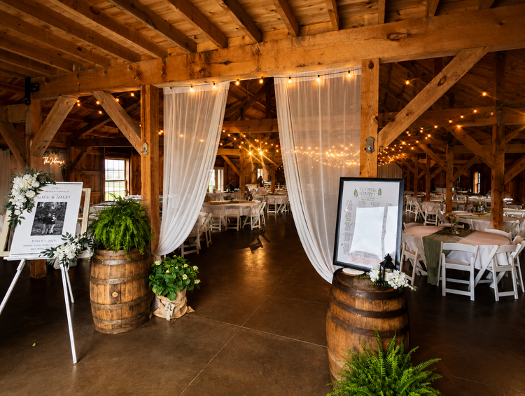 Simple Blessings Farm barn wedding setup