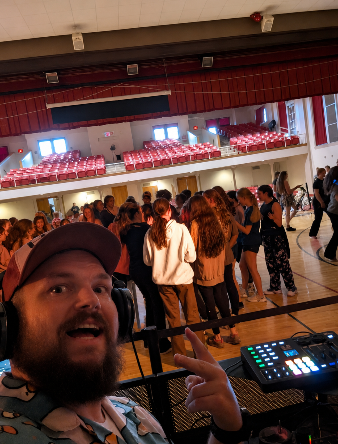 Students dancing at school event