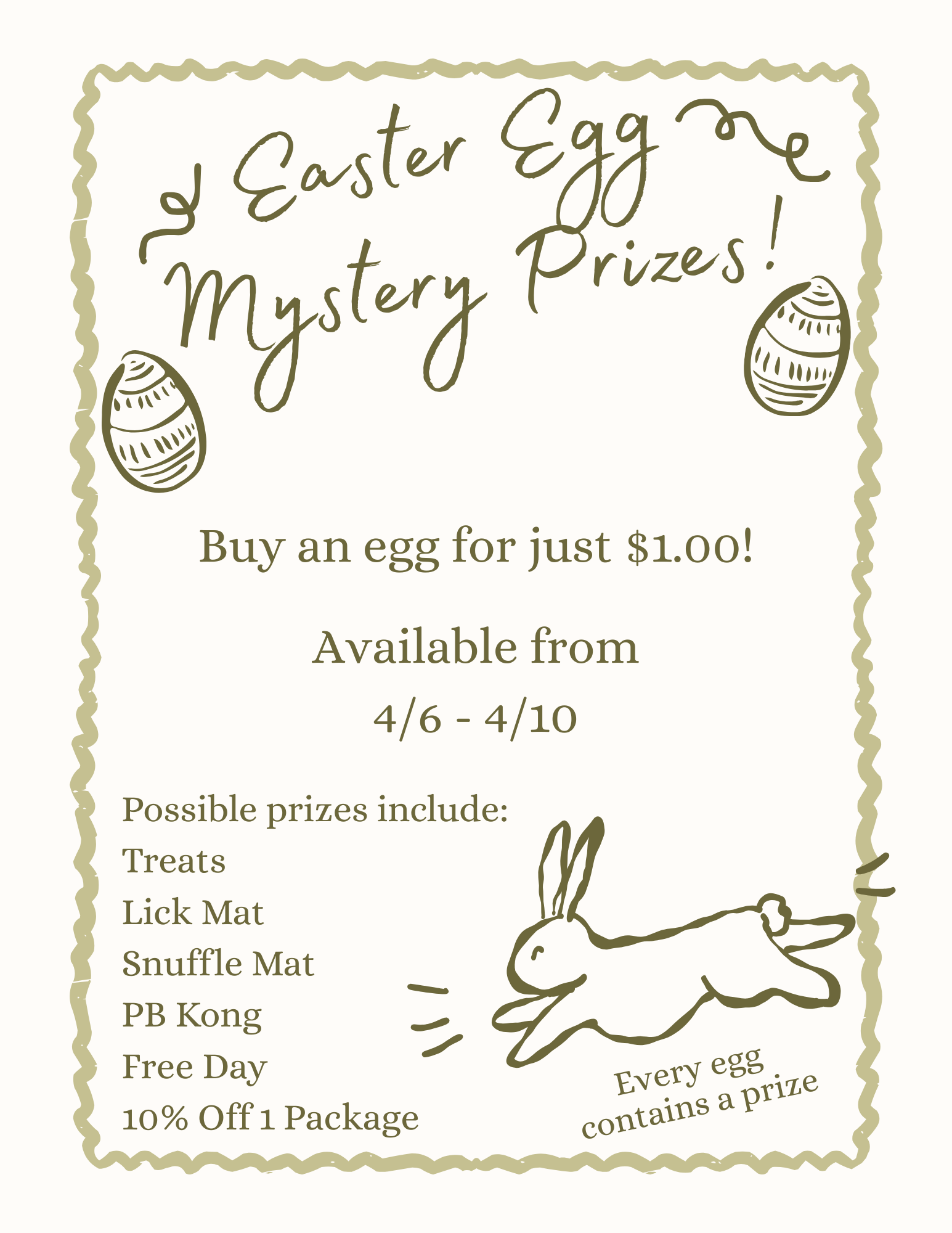 Easter Egg Mystery Prizes