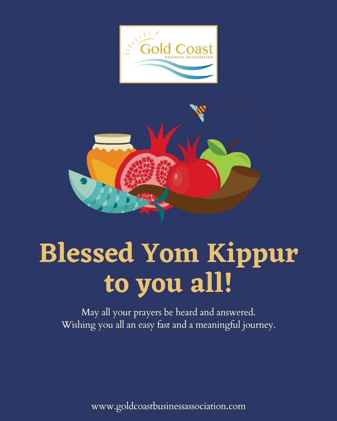 🌅 As Yom Kippur begins, the Gold Coast Business Association wishes an easy and meaningful fast to all who observe. May this Day of Atonement bring peace, reflection, and renewal.
