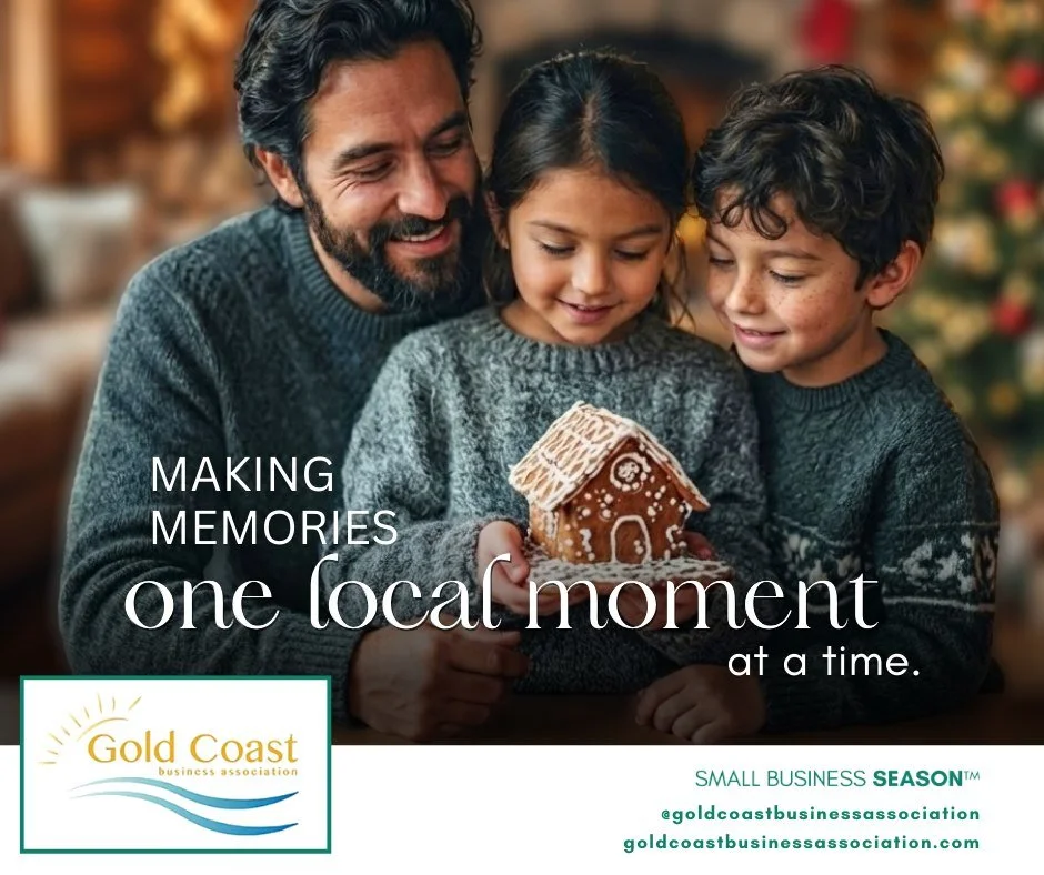 Making memories one local moment at a time. 🎄

Whether it&rsquo;s finding a unique treasure at a boutique or enjoying a seasonal treat at your favorite cafe, the Gold Coast is full of holiday magic. 🌟

This Small Business Season, choose to make you