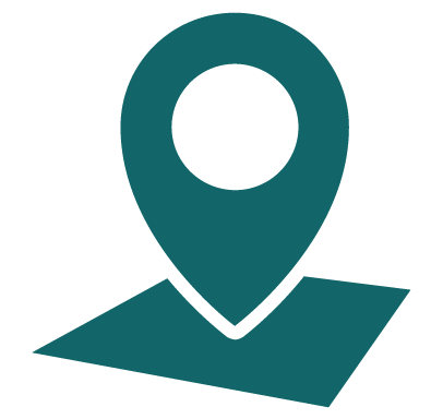 Icon of a location pin on a map.
