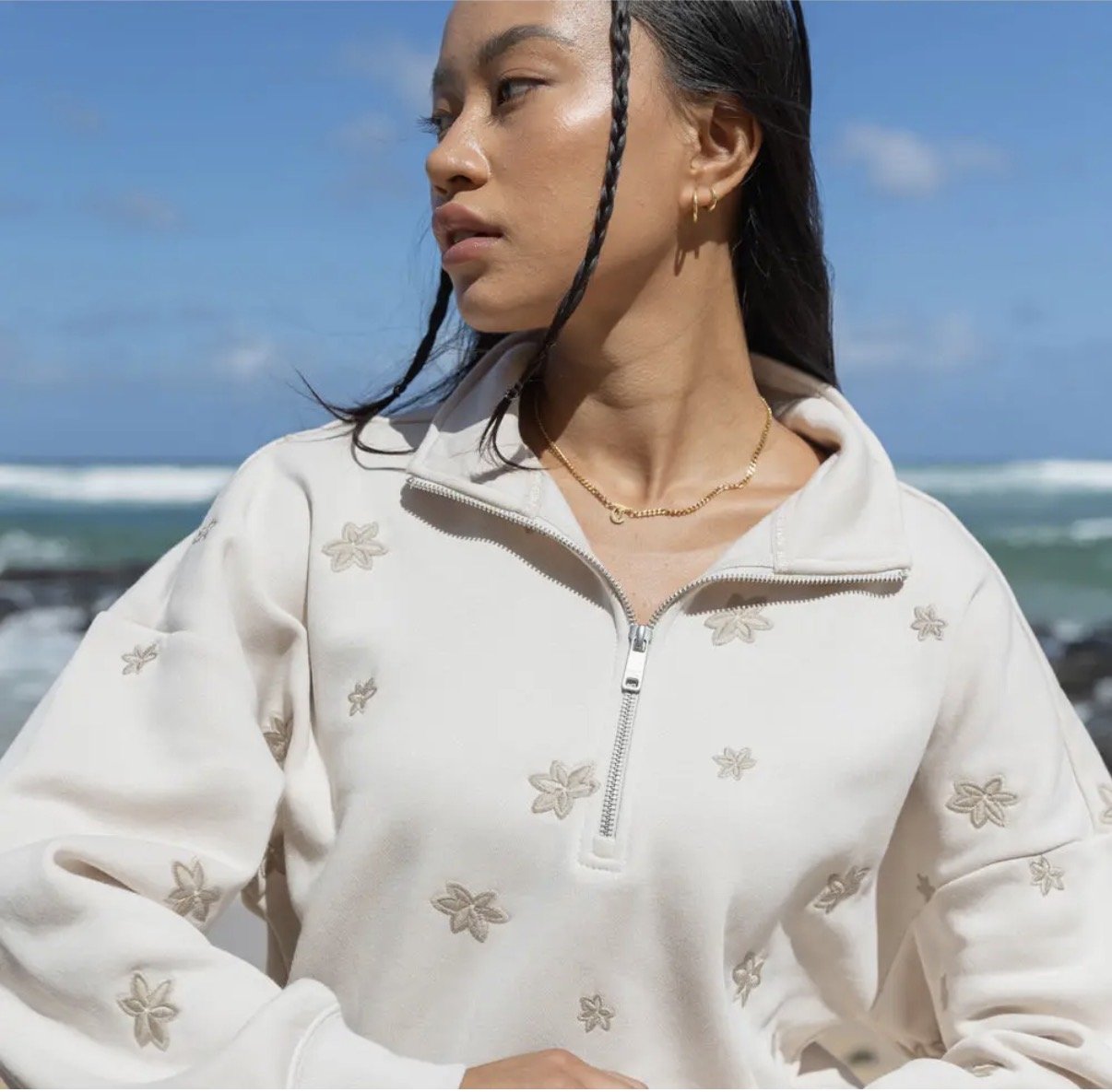 Cropped Half-Zip Pullover