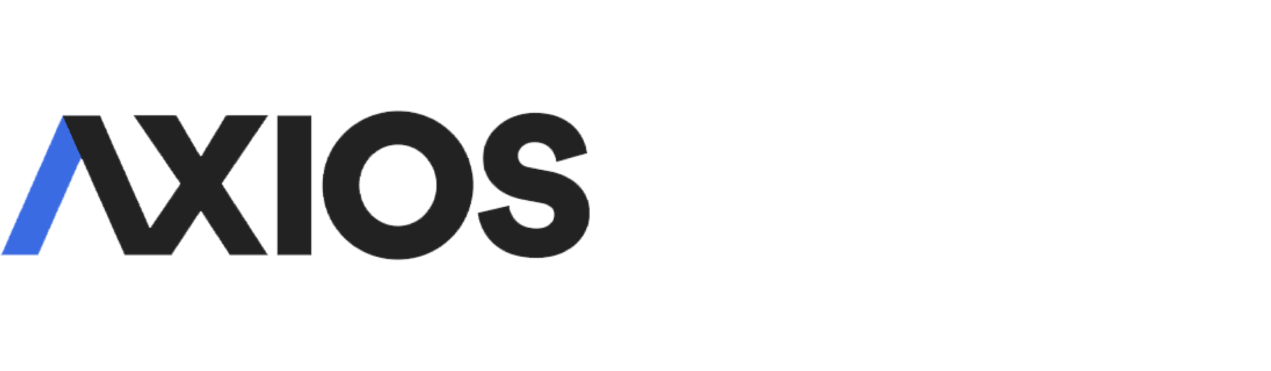 The logo of Axios with the text 'Axios' in black letters and a blue stylized 'A'.