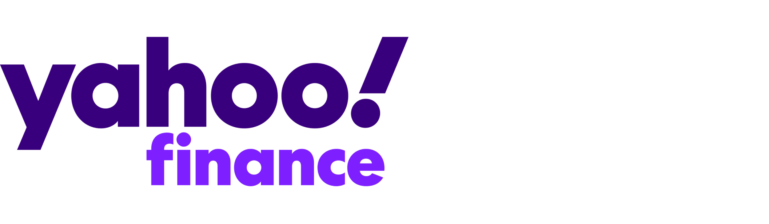 Yahoo Finance logo with purple text and exclamation point