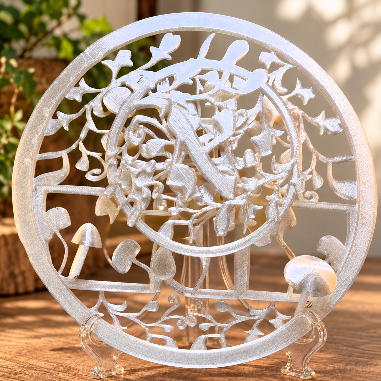 The Courage of Stillness | White 3D Sculptural Art
