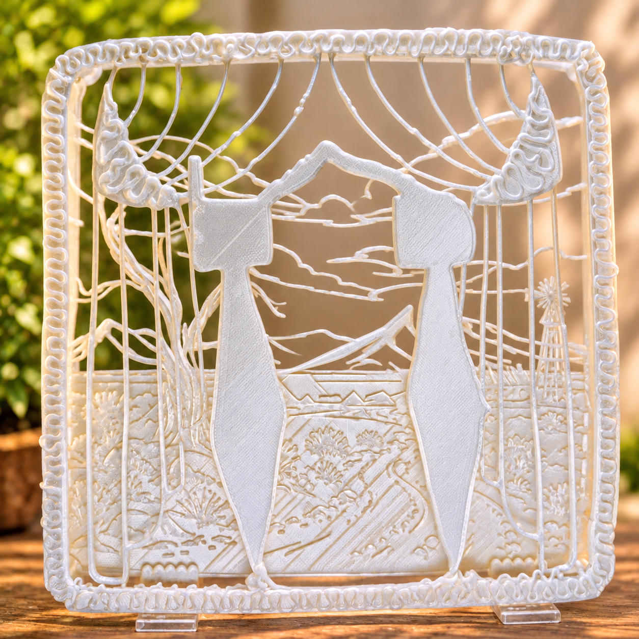Beyond the Threshold | White 3D Sculptural Art