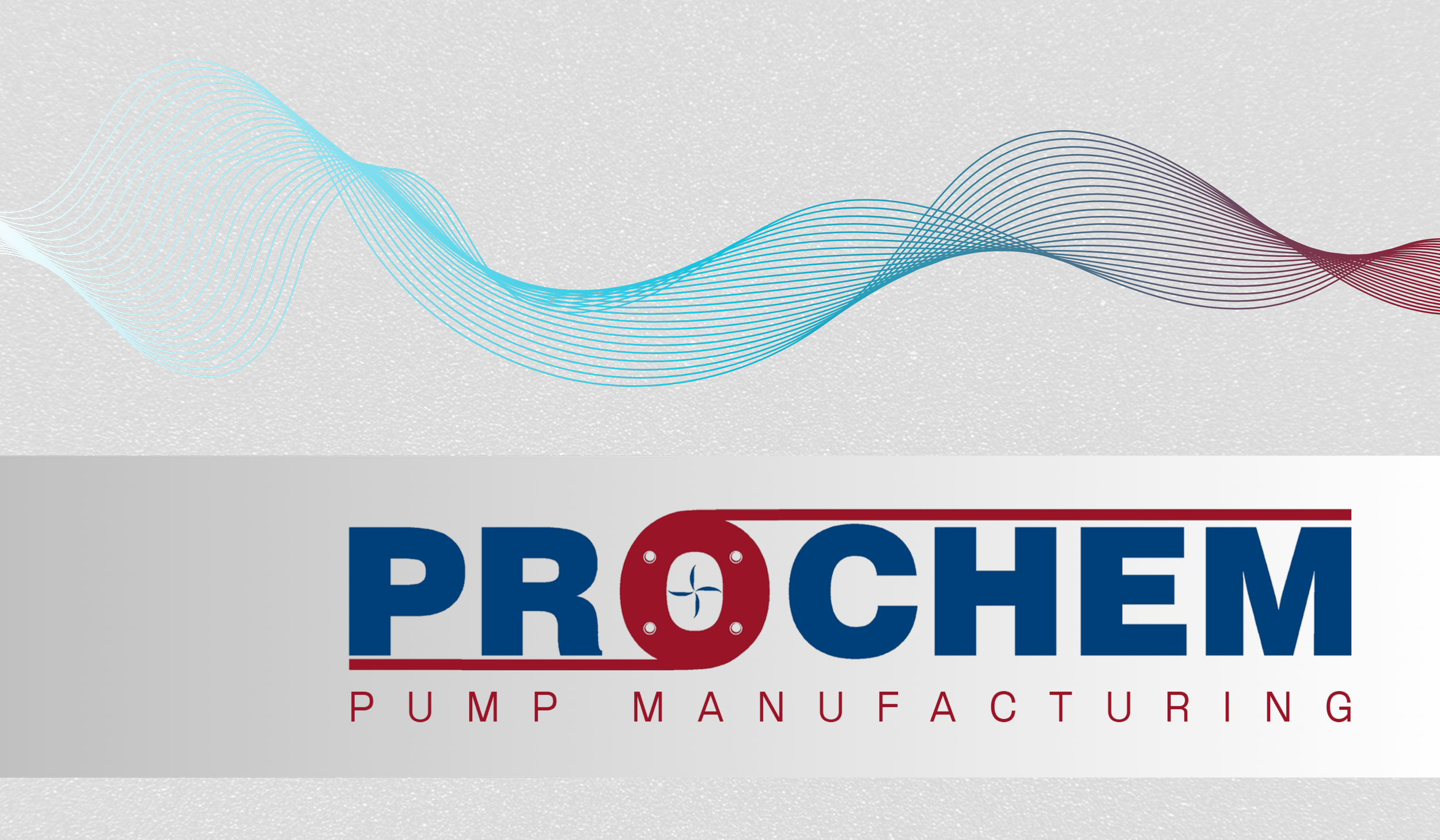 Partial logo of ProChem Pump Manufacturing, with stylized wave graphics and text