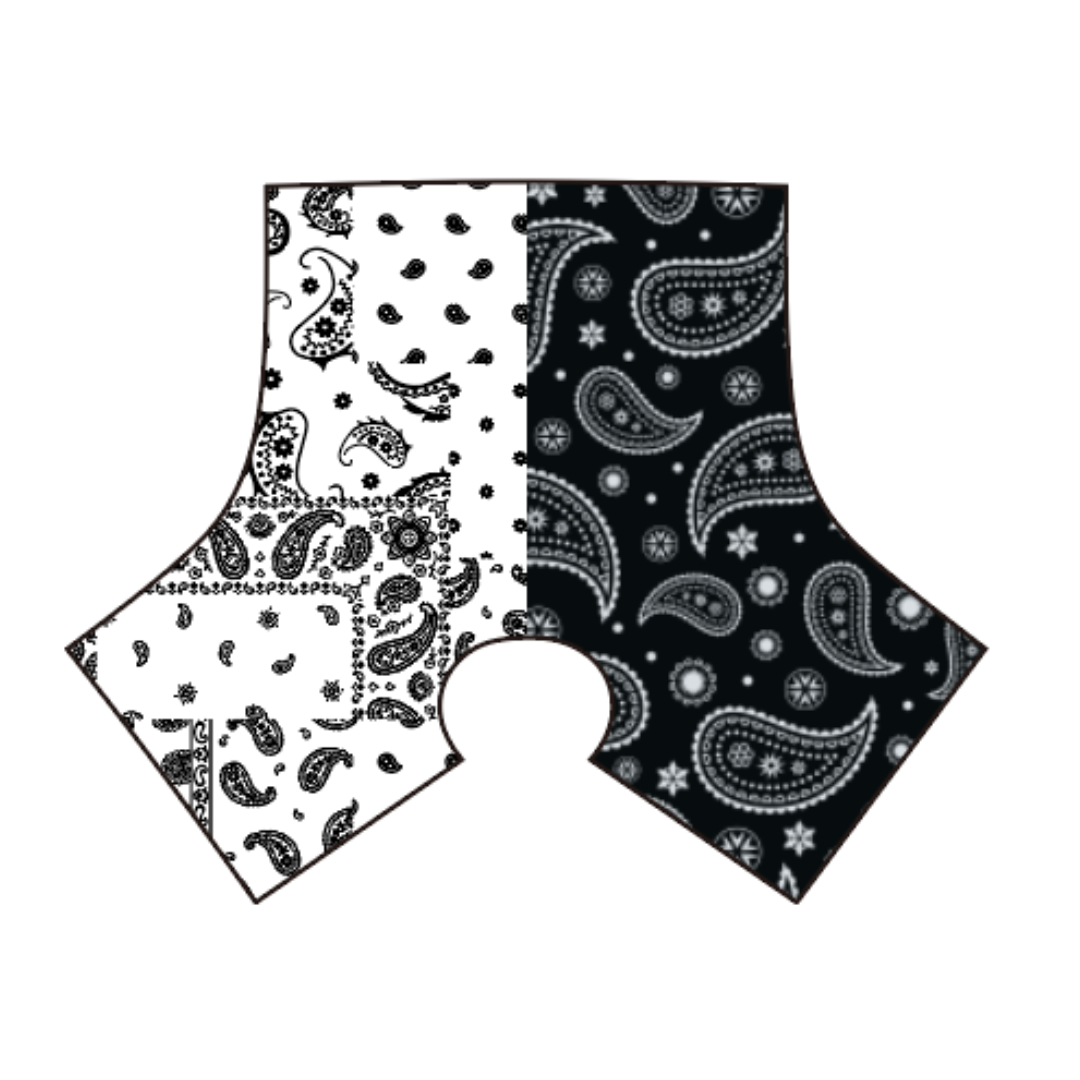 B&W Paisley Spat