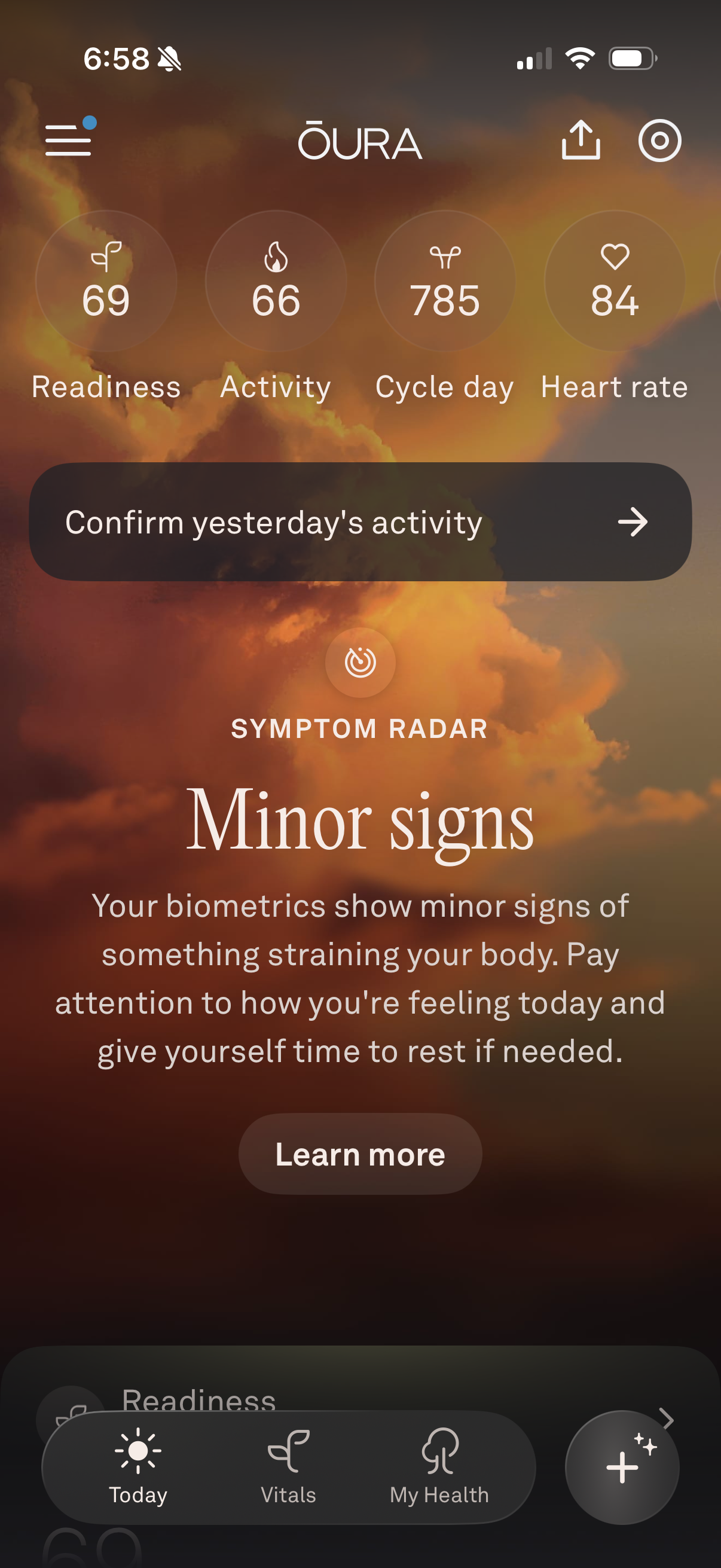 oura ring pregnancy detection