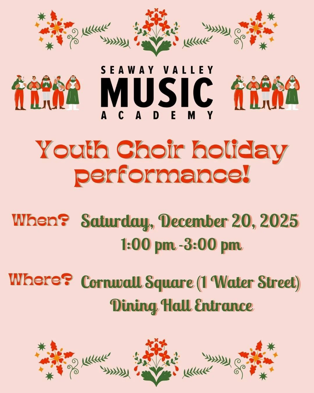 SVMA's Youth Choir is taking their show on the road and you're invited to take in their holiday set on December 20 at @cornwallsquare