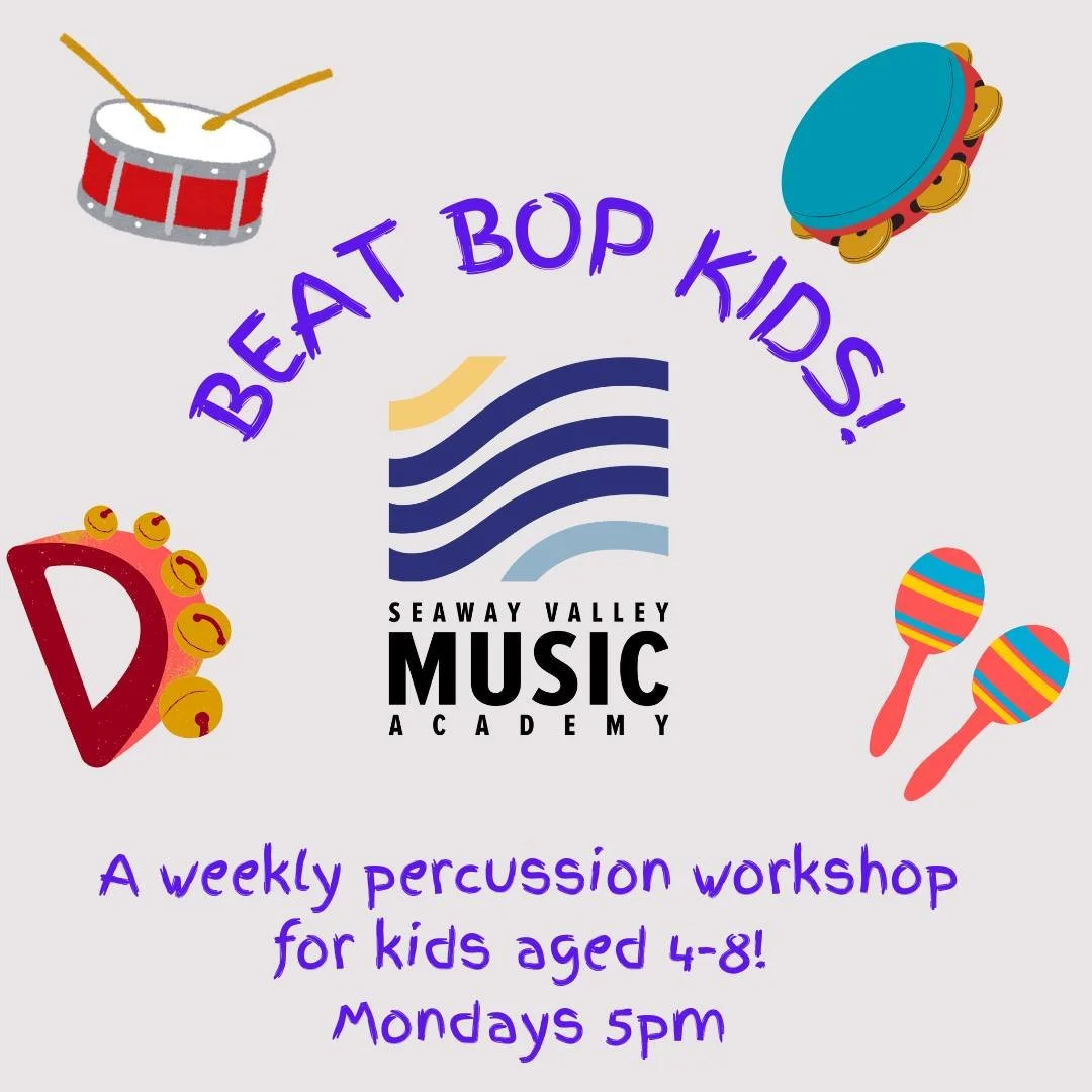 Have you heard? Beat Bop Kids is back at SVMA as of February 2, 2026! 

This weekly percussion workshop is aimed at children between 4-8 and introduces students to foundational concepts of rhythm, while increasing body awareness, attention, and ear t