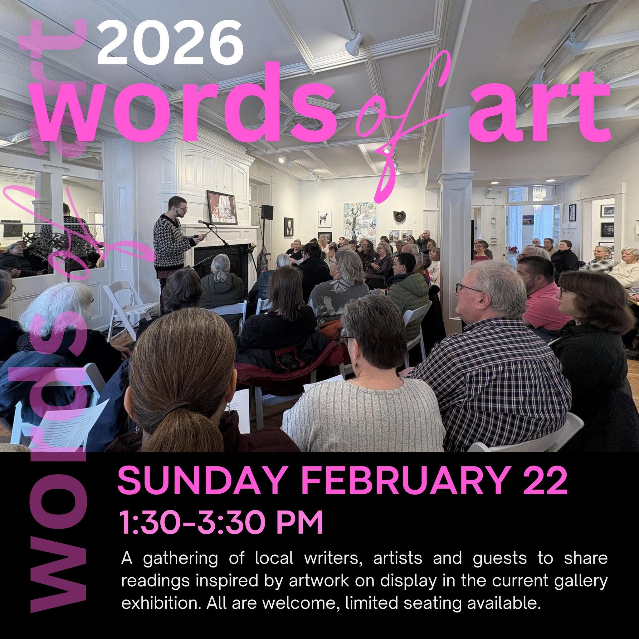 It's always a great thing when music and visual art comes together. This Sunday, February 22, you can catch SVMA's own Keegan Larose at @clinehousegallery's 2026 edition of their Words of Art event! 

He'll be performing a song inspired by an artwork