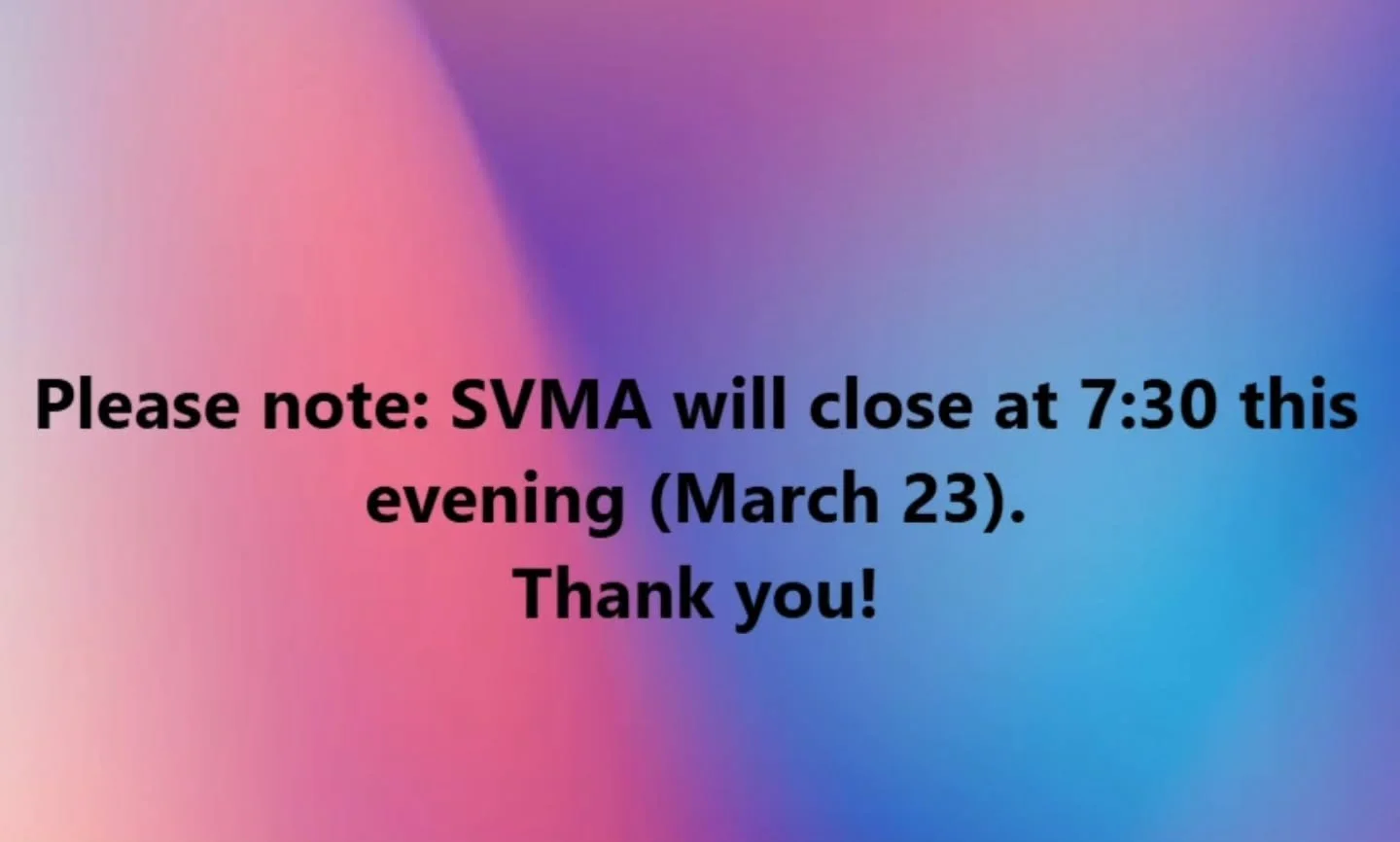 Classes are on as usual, but we'll be heading out a few minutes early tonight!