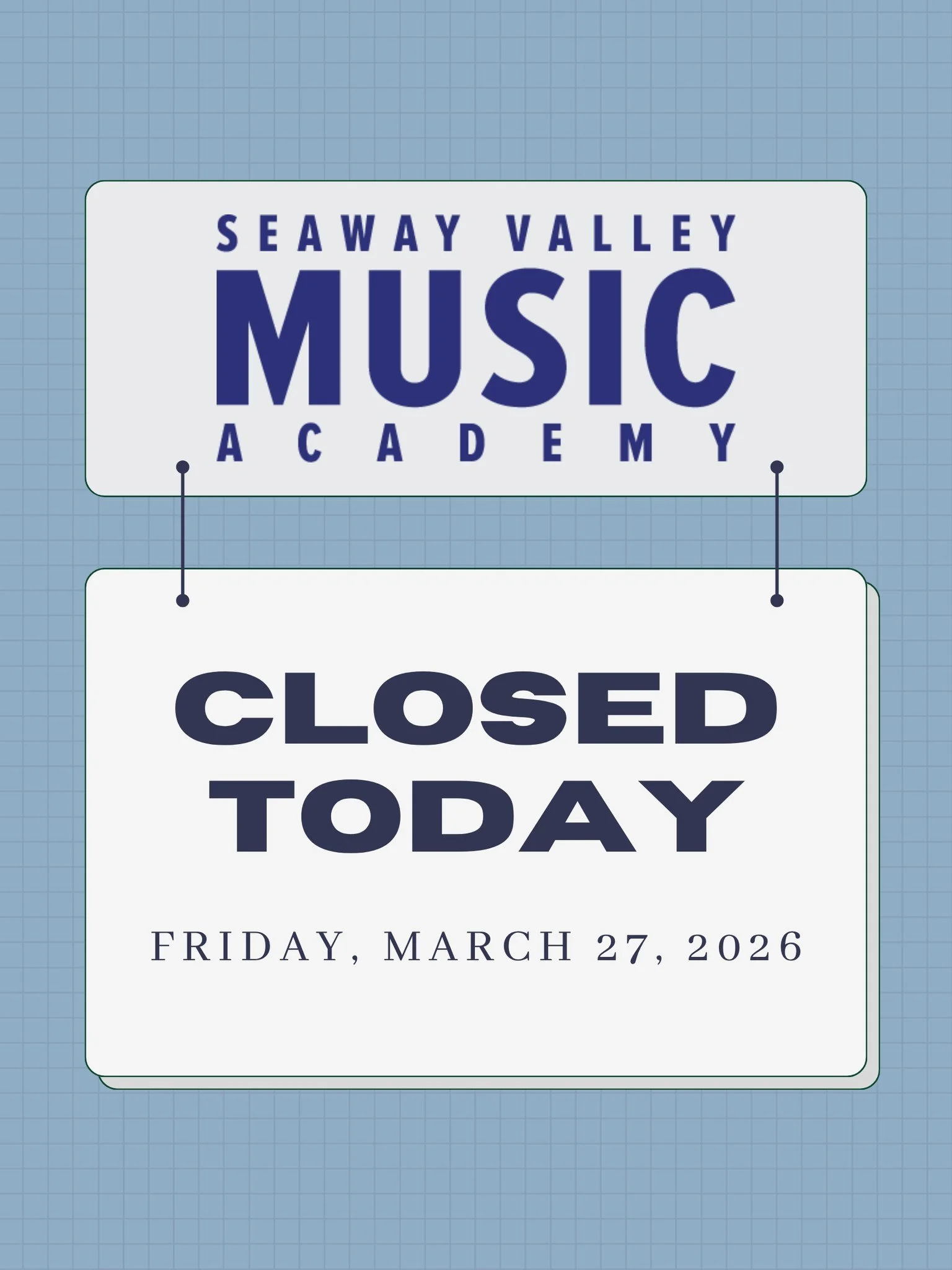 Hi Friends! #SVMA is closed today as we change up our monthly featured artist and support our voice student, Kailyn, in her performances at the @kingstonkiwanismusicfestival! 

We'll be back at it on Monday, March 30. We wish you a wonderful weekend.