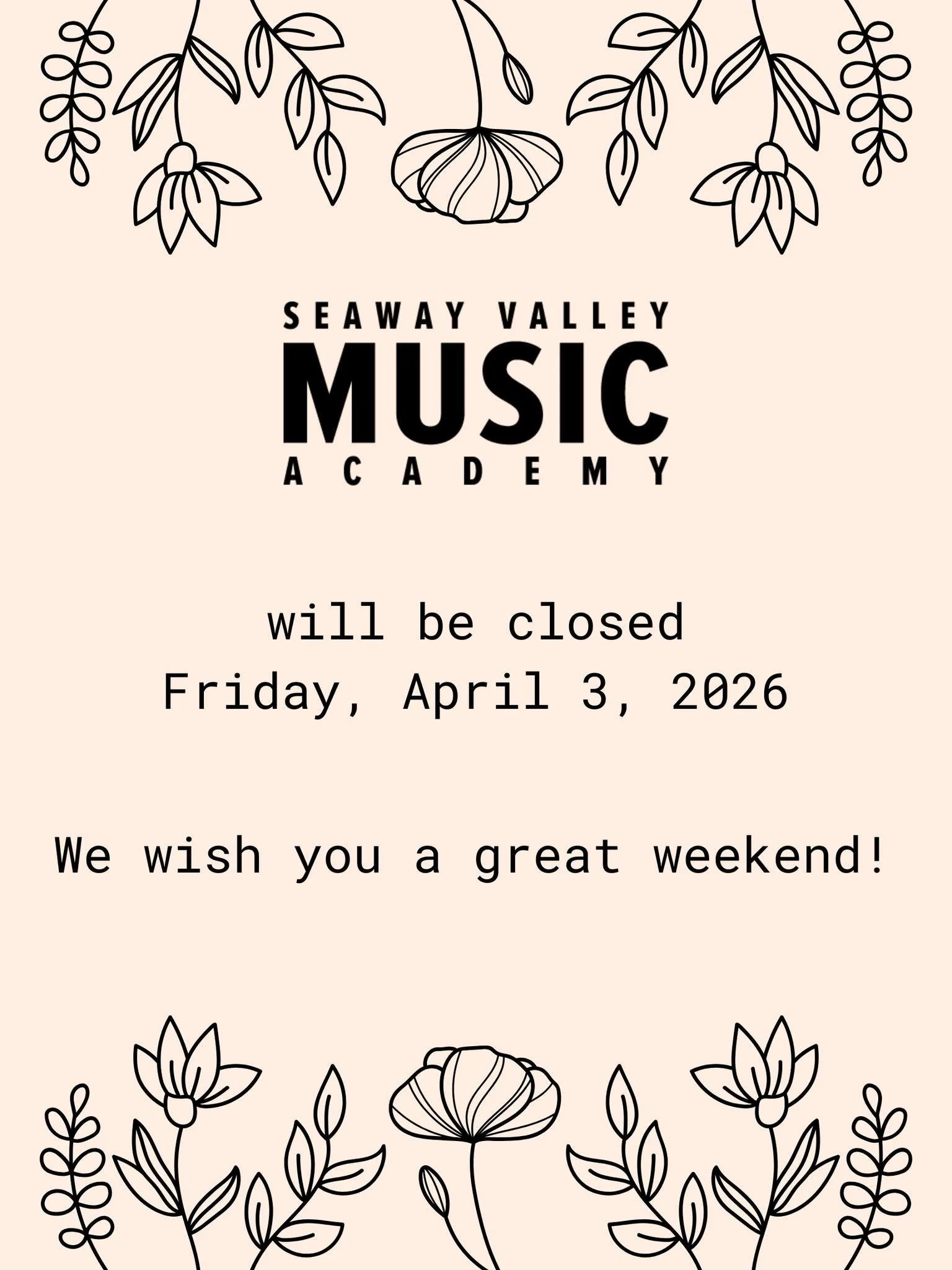 We'll see you all back at the Academy on Monday, April 6!🐰