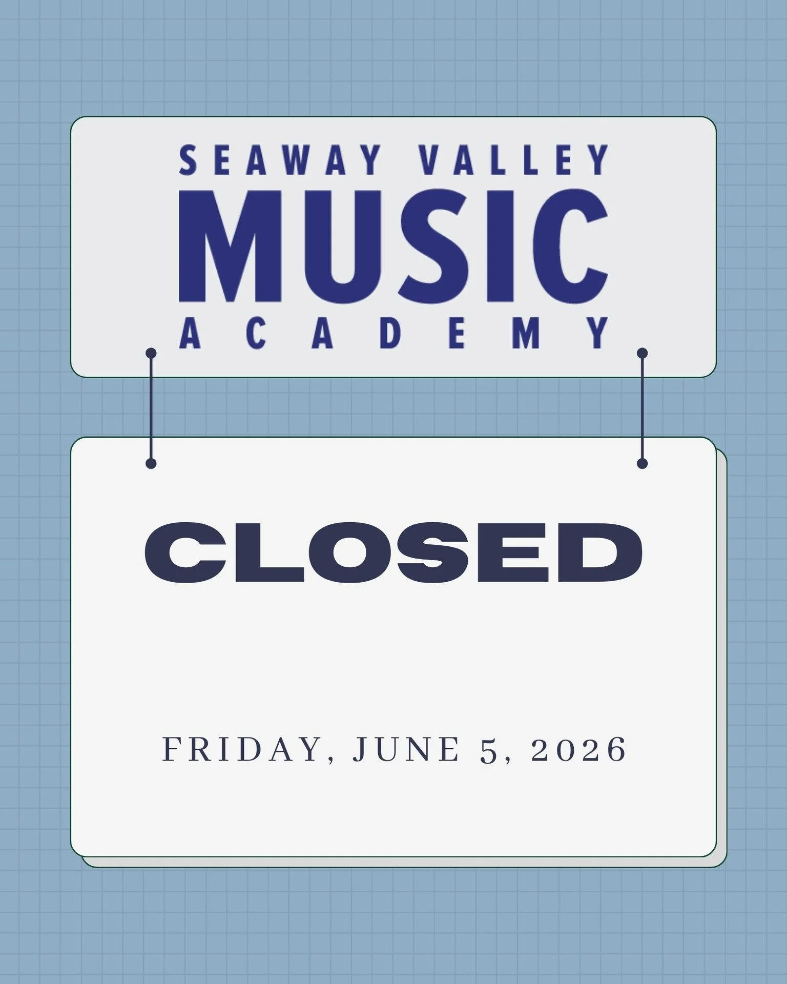 We're closed today, friends! 

Be sure to come see our Youth Choir and solo vocalists in action this Sunday, June 7 at the Agora Centre as we put on Broadway for the Boys &amp; Girls Club! The show starts at 1pm. Tickets are $15/ $5 for those 12 and 