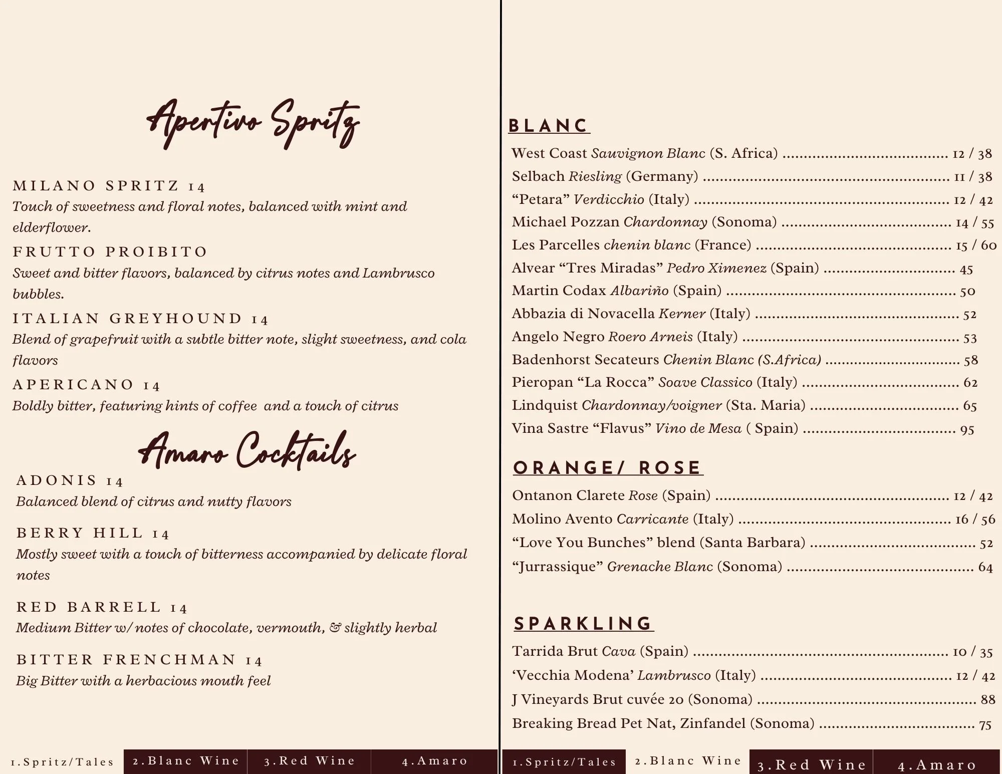 Menu — Aperi
