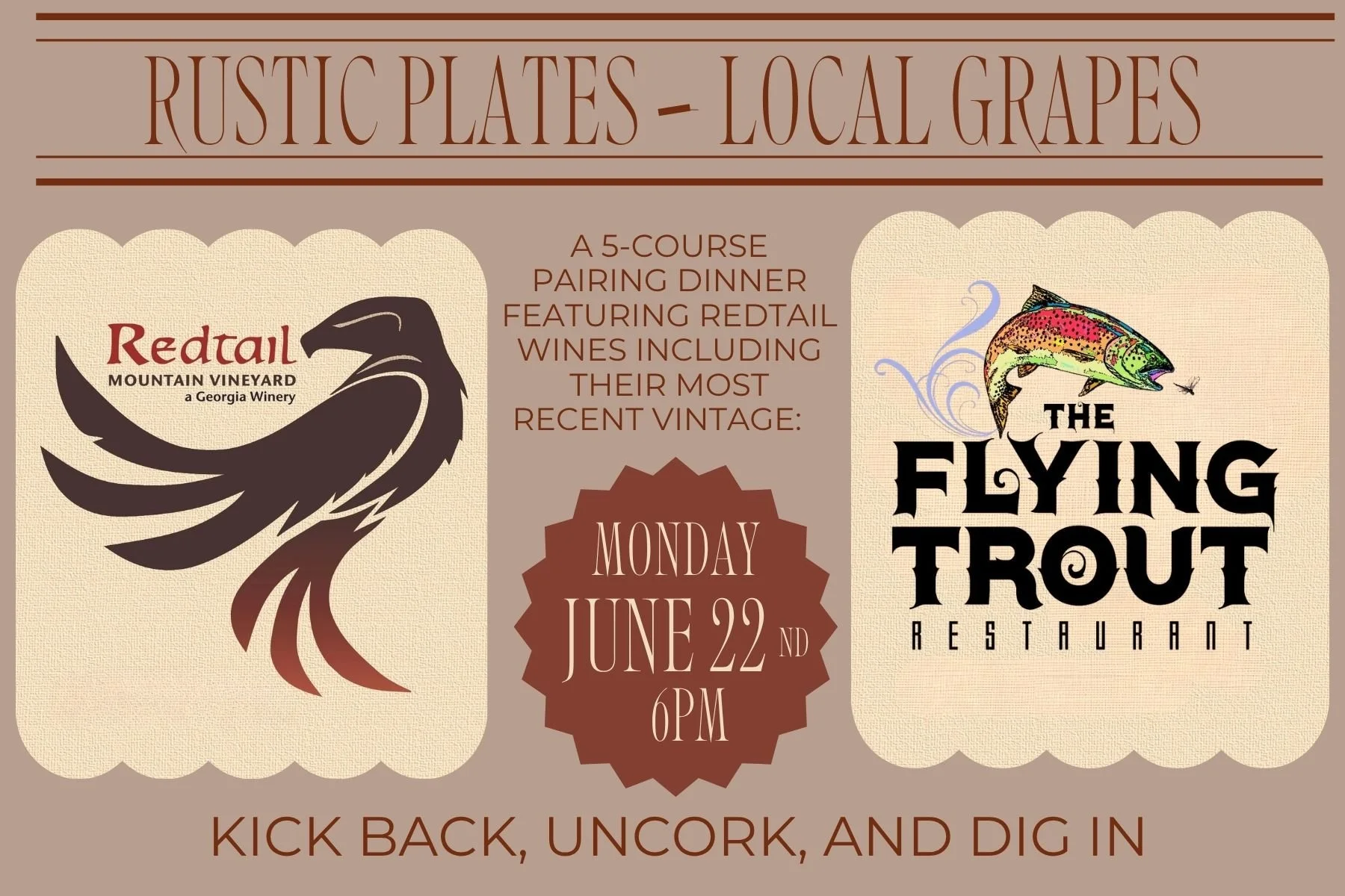 Red Tail & Flying Trout - Two Local Favorites - One Delicious Evening