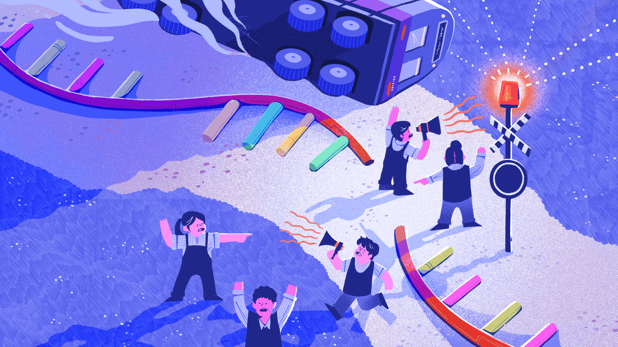 RNA Damage for Quanta Magazine. Art direction by Kristina Armitage. 2025