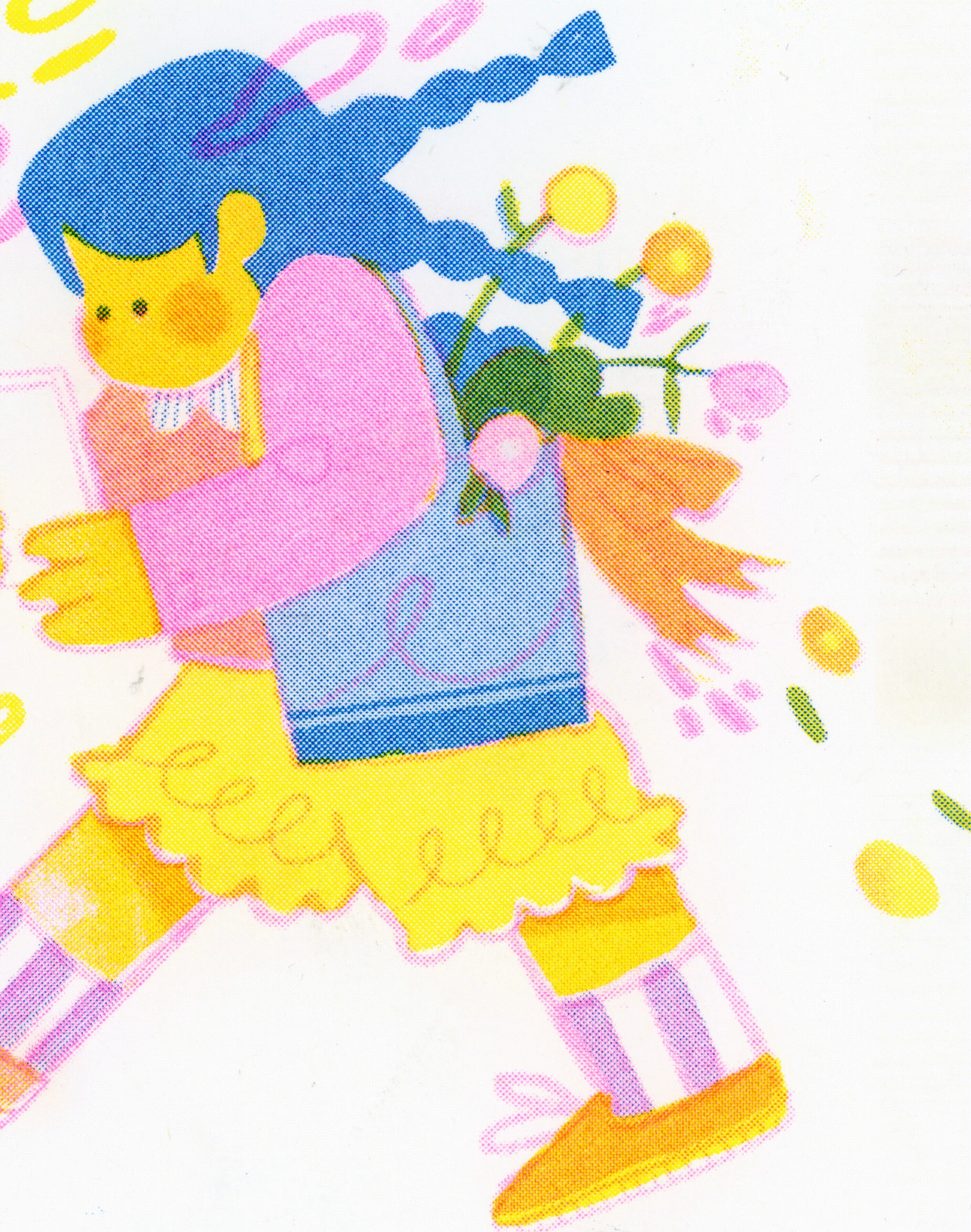 Riso illustrations for Kelly Writer’s House Zine Fest