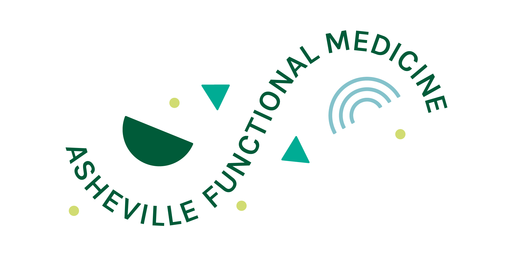 Asheville Functional Medicine wave logo with shapes