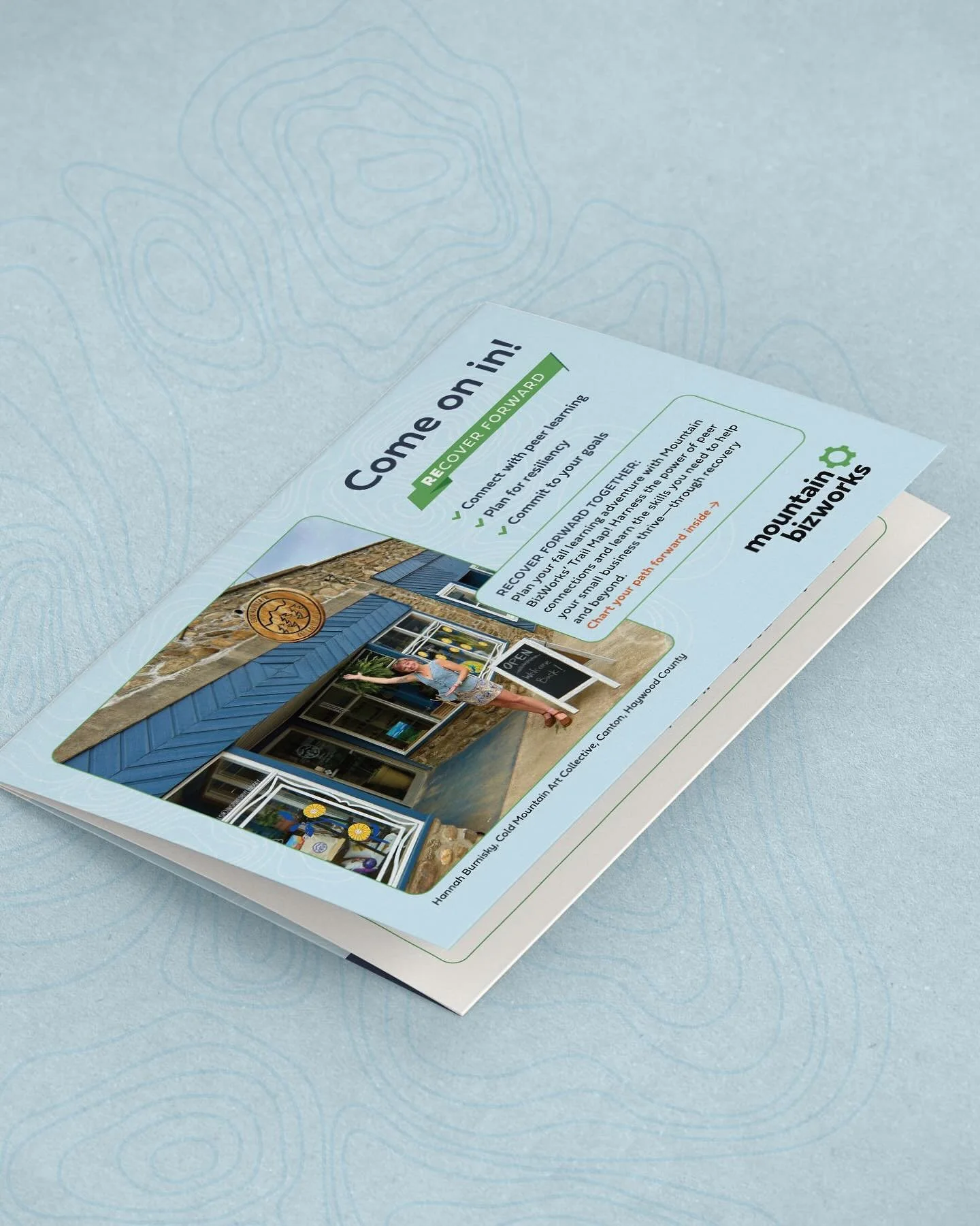 It&rsquo;s always such a joy working with @mtnbizworks! This year we also collaborated on the design for their annual Fall mailer, which shares lots of great information about their programs and events. The theme is based on their Trail Map we design