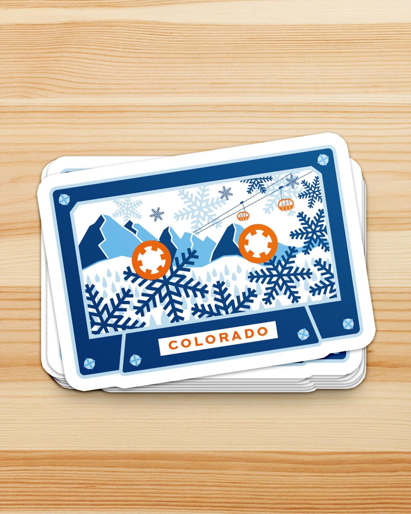 Thanks to Nate of @menottees for working with me on another fun sticker collaboration! We&rsquo;ve done a handful of tapes over the years, and this snow scene for Colorado Tape is perfect for this time of year. ❄️ It&rsquo;s always a delight to get c