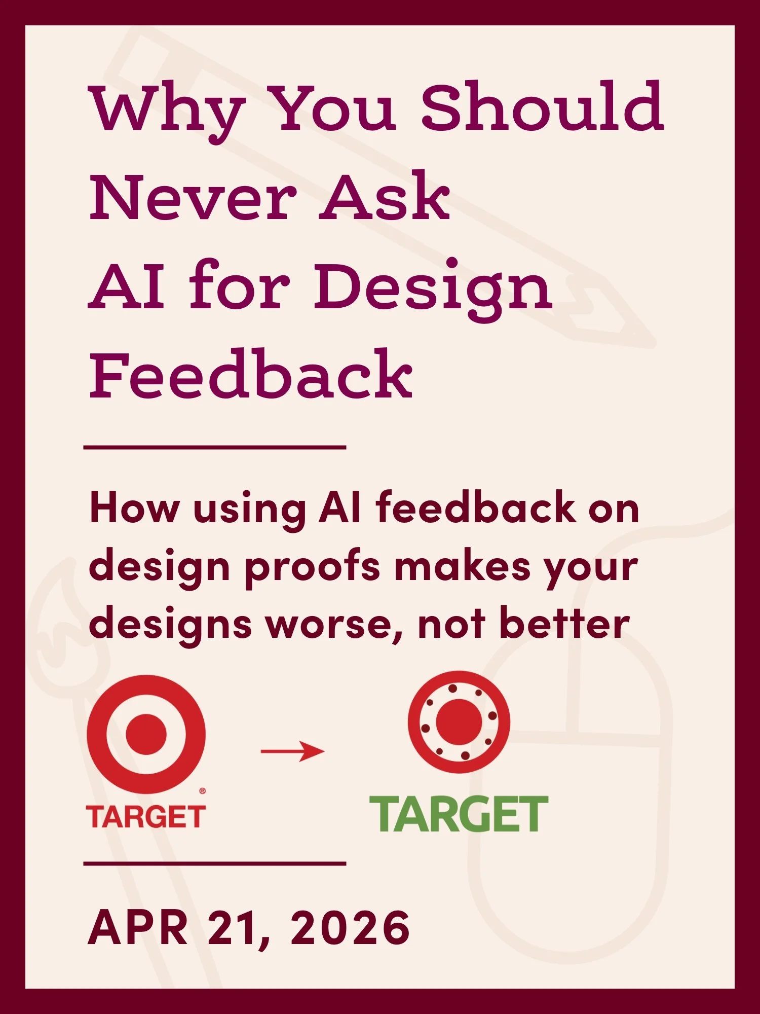 Why You Should Never Ask AI for Design Feedback