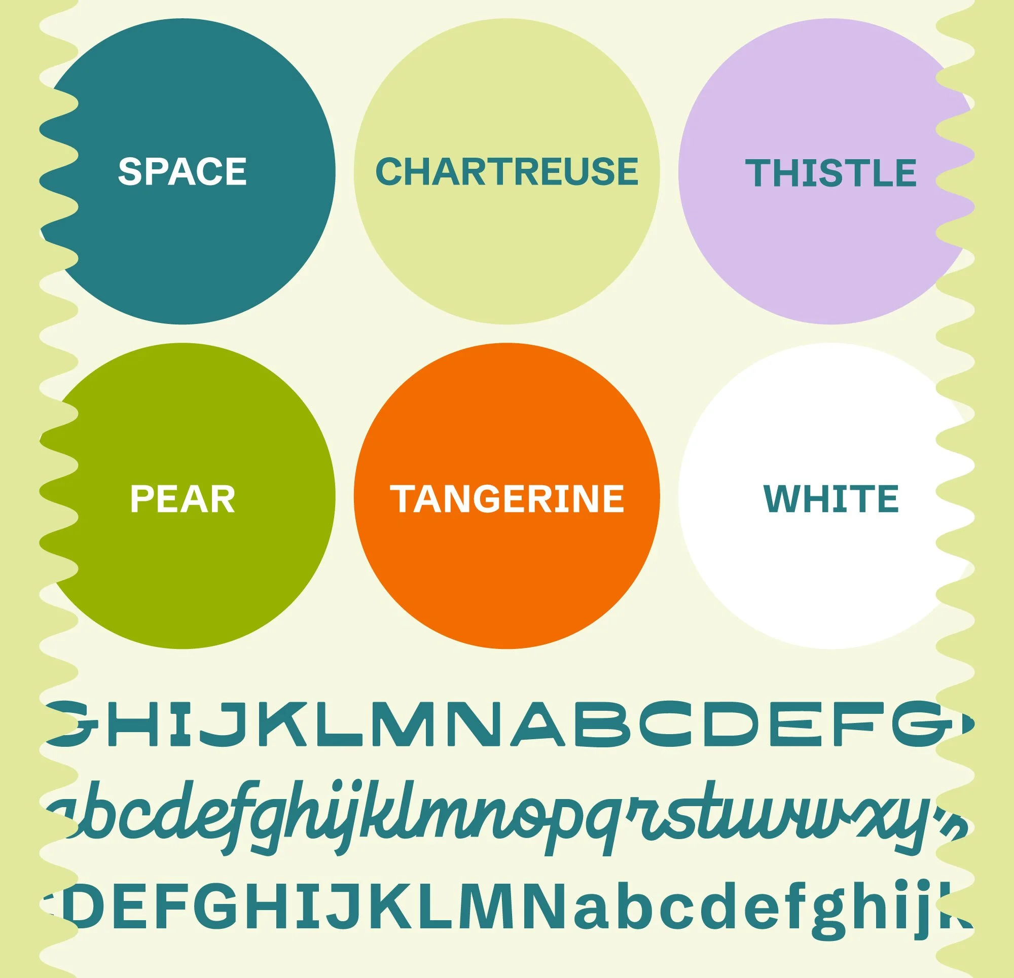 Bright, colorful, retro-futuristic brand colors and fonts for a mobile veterinarian brand
