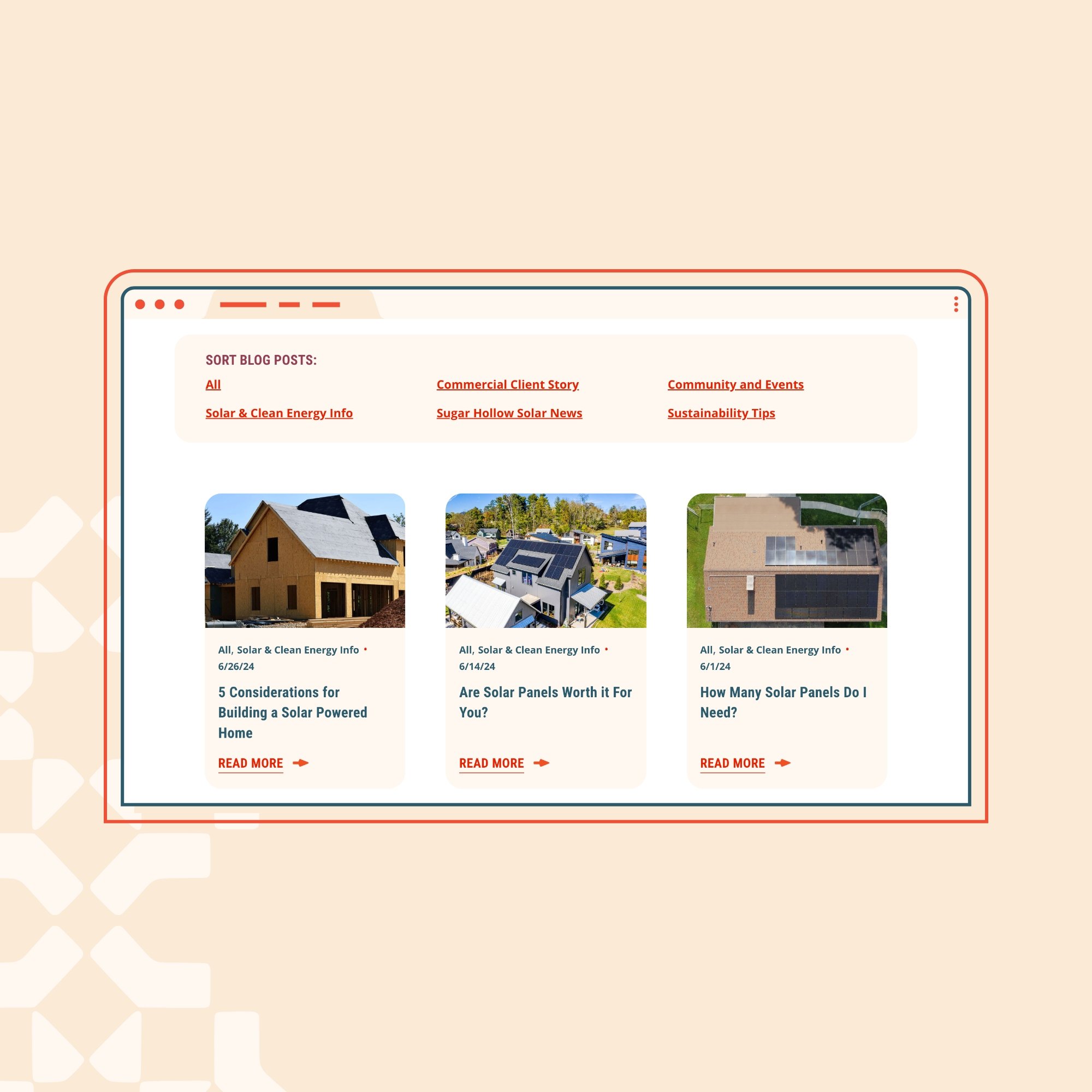 Modern Squarespace blog website design for sustainable energy