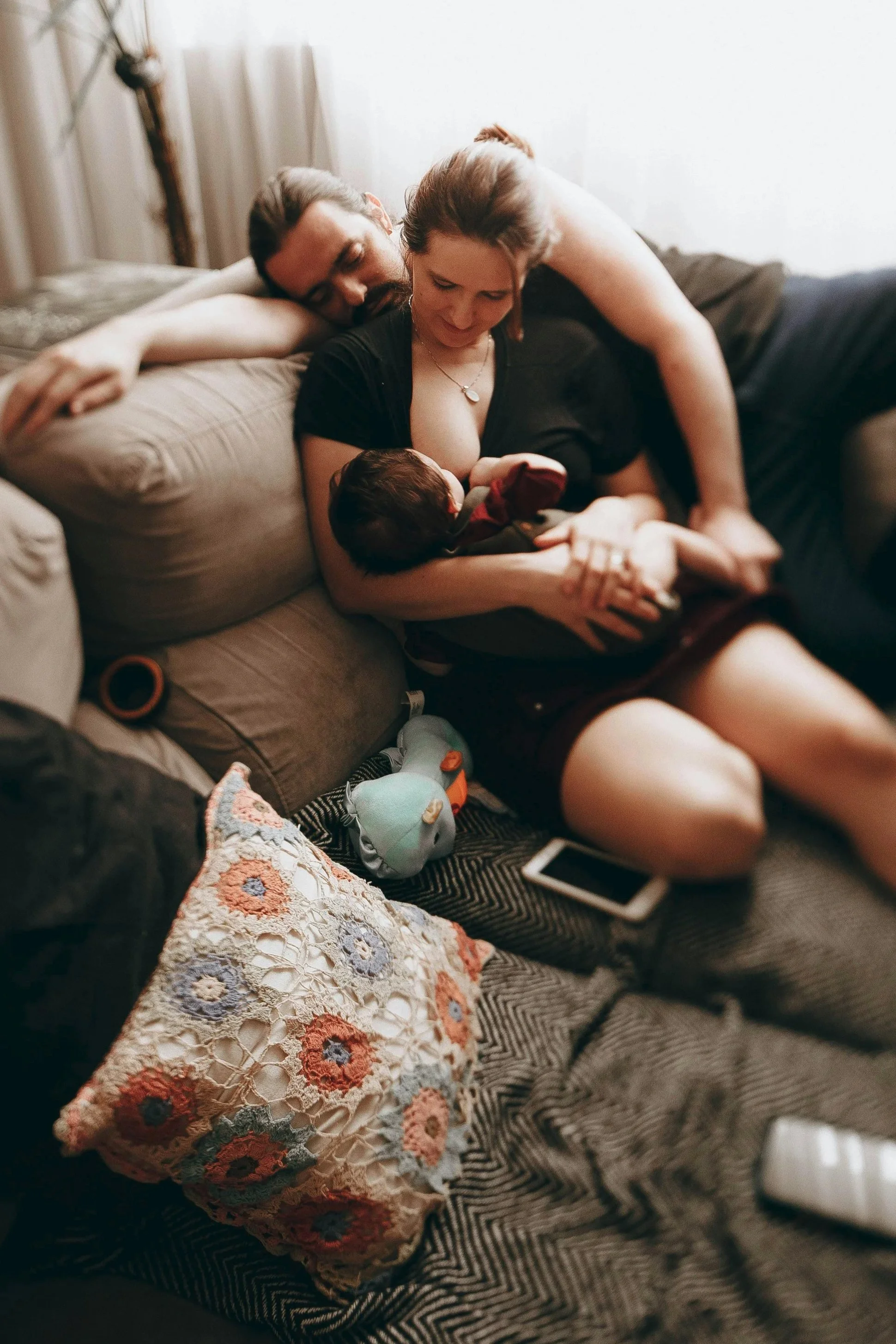 breastfeeding on couch