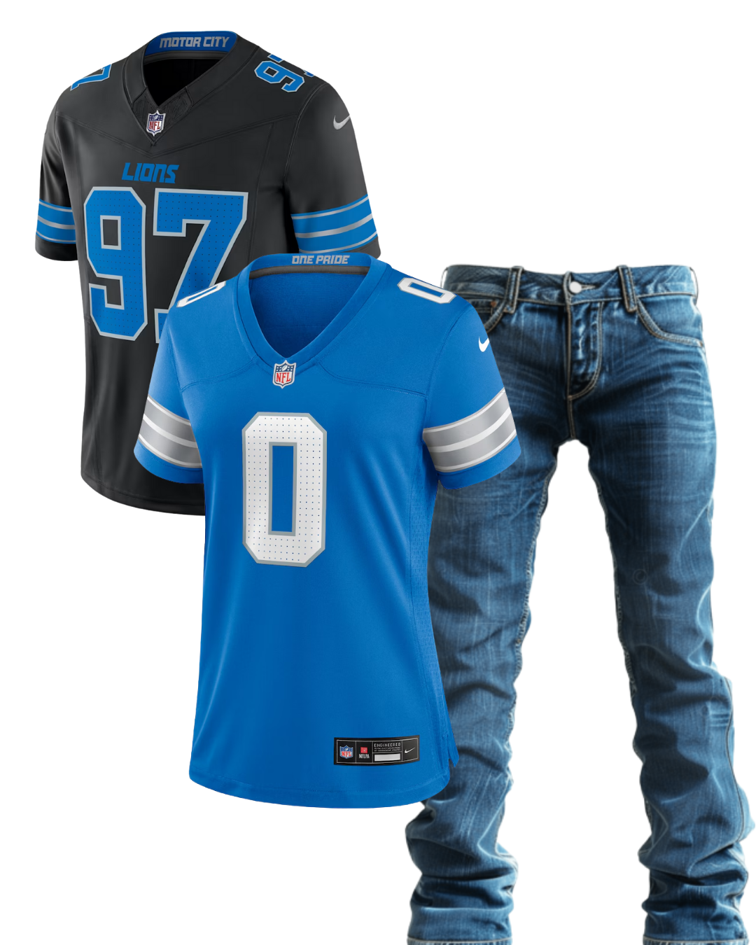 Jeans and jerseys Super Bowl Sunday
