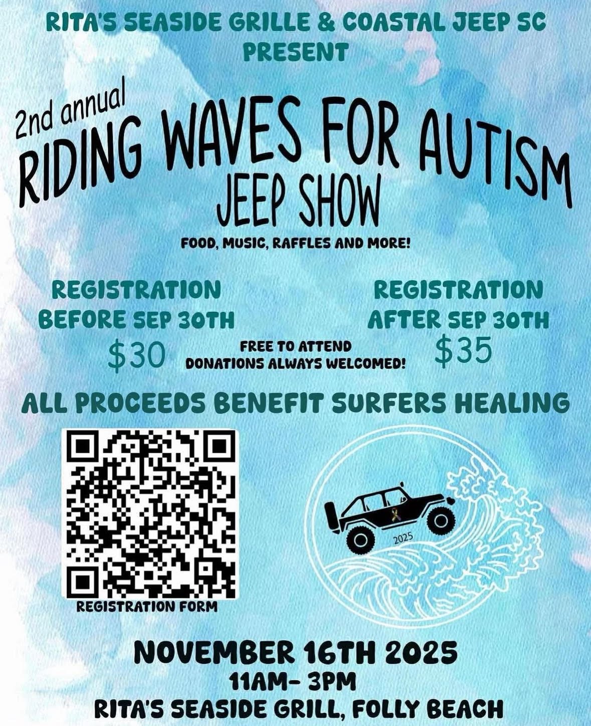 2nd Annual Riding Waves for Autism - Jeep Show