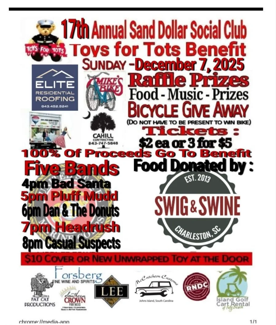 17th Annual Sand Dollar Social Club Toys for Tots Benefit