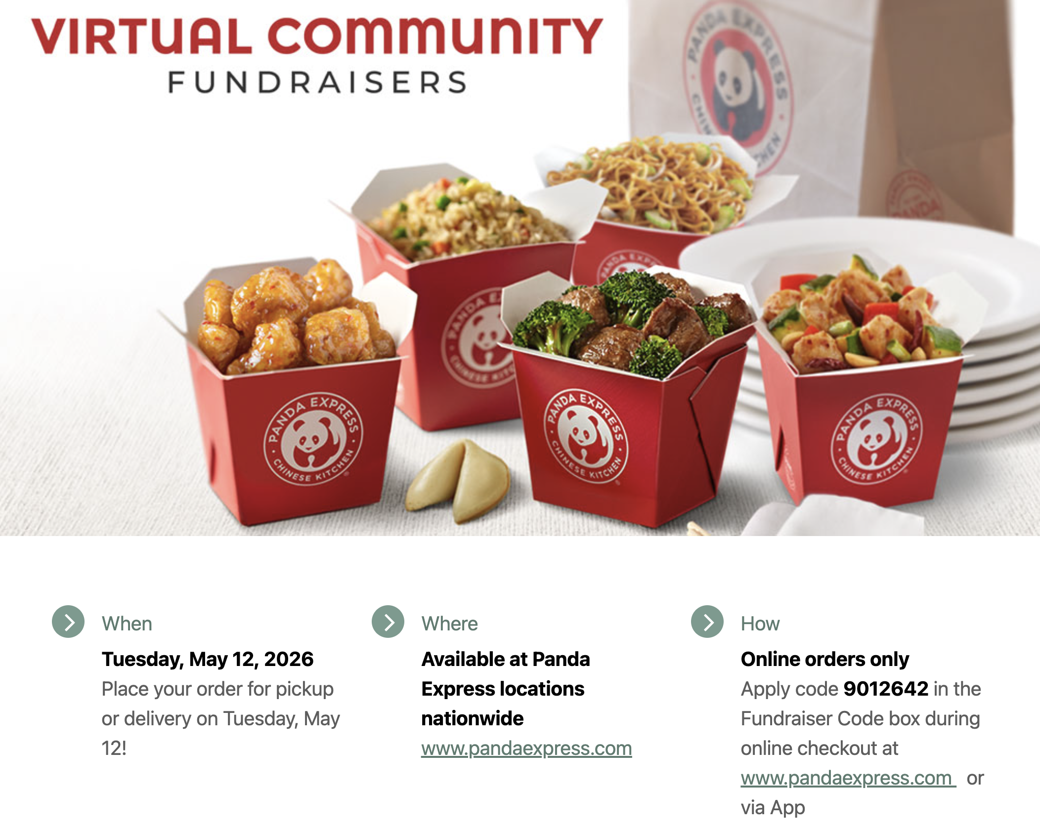Panda Express Fundraiser