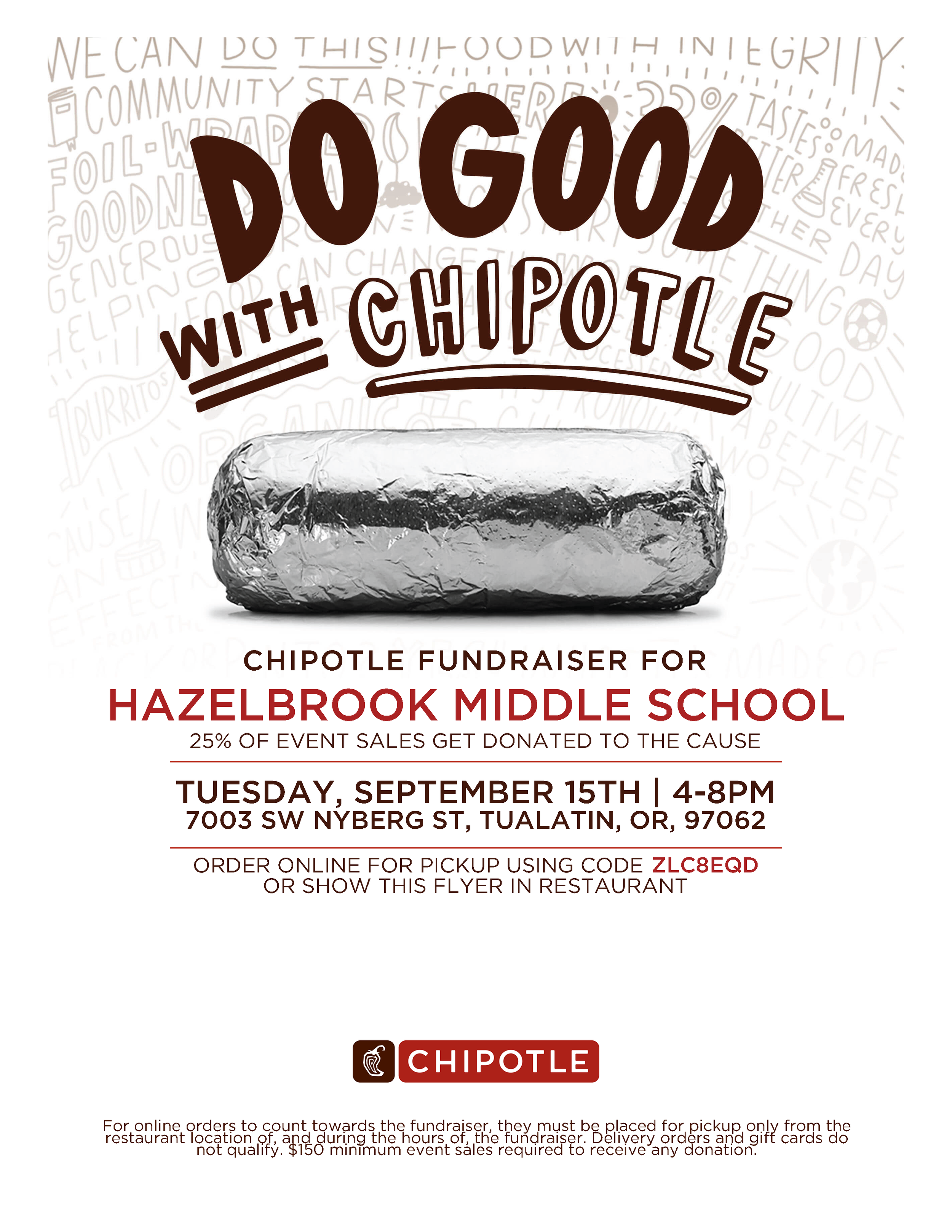 Chipotle Tualatin Fundraiser