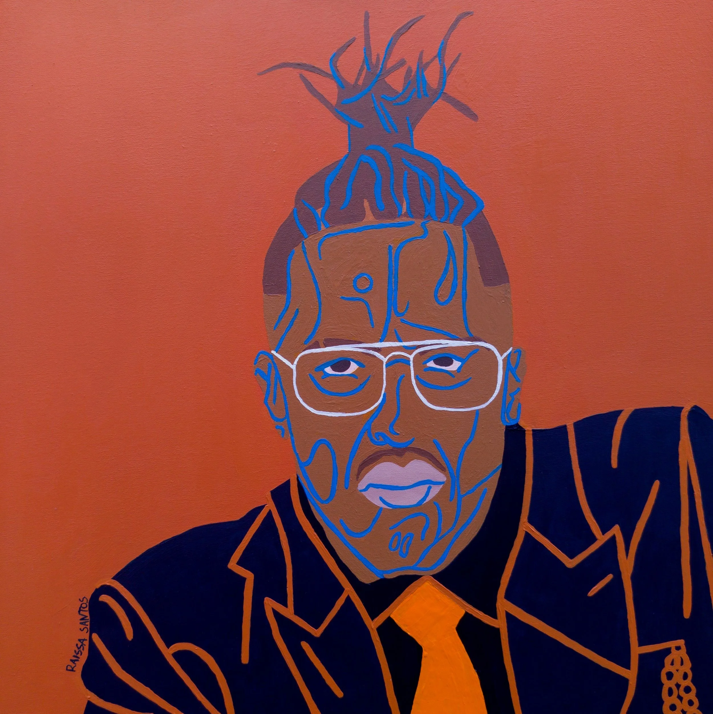 Doutor Pedro Paulo Soares, Vulgo Mano Brown, 2024
Acrílica sobre tela 50cm x 50cm