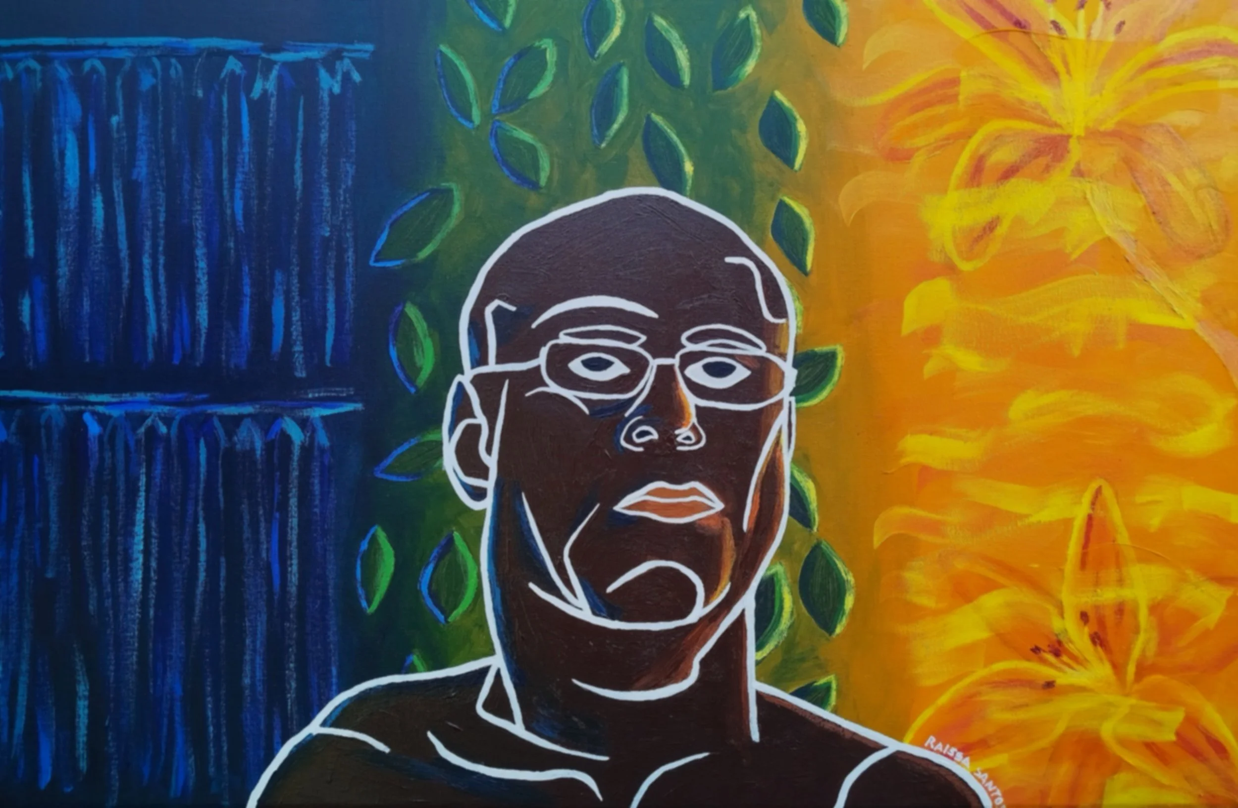 Viva Marinho Rodrigues! Viva os 20 Anos da Gongombira!, 2024 / Acrílica sobre tela 40cm x 60cm