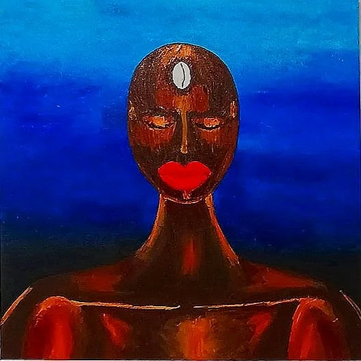A Senhora de Todos os Oris, 2022 / Acrílica sobre tela 80cm x 80cm